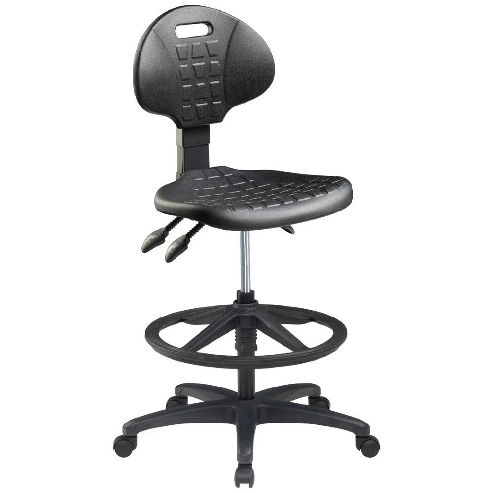1 Pago Poly Ergonomic Drafting Chair Black Drafting Chairs, 1 of 9