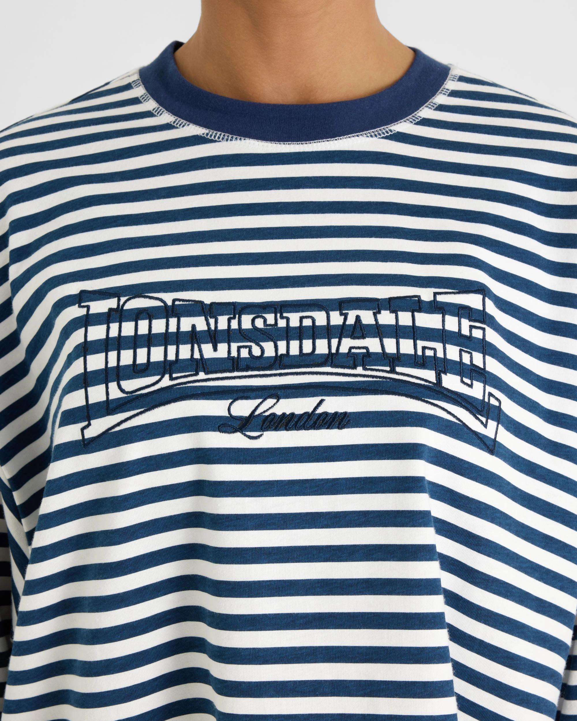 3 Lonsdale London Boyfriend Long Sleeve T-Shirt NAVY, 3 of 6
