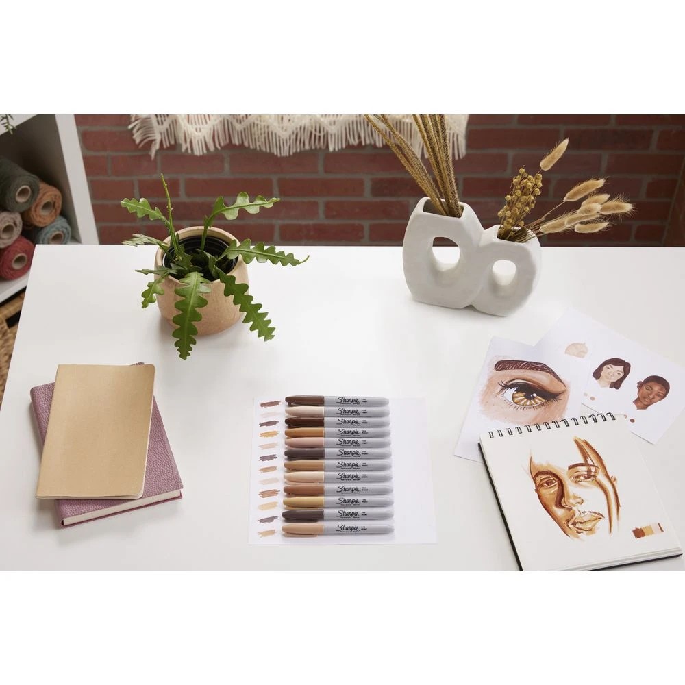 7 Sharpie Fine Permanent Markers Portrait Colours 12 Pack, 7 of 10