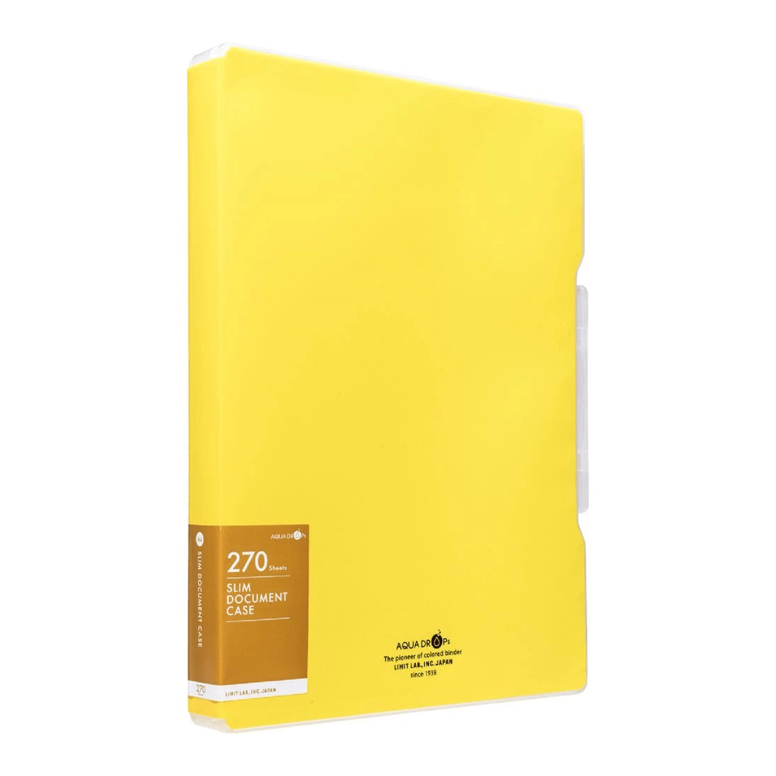 1 Aqua Drops Document Case Slim A4 Vivid Yellow, 1 of 3