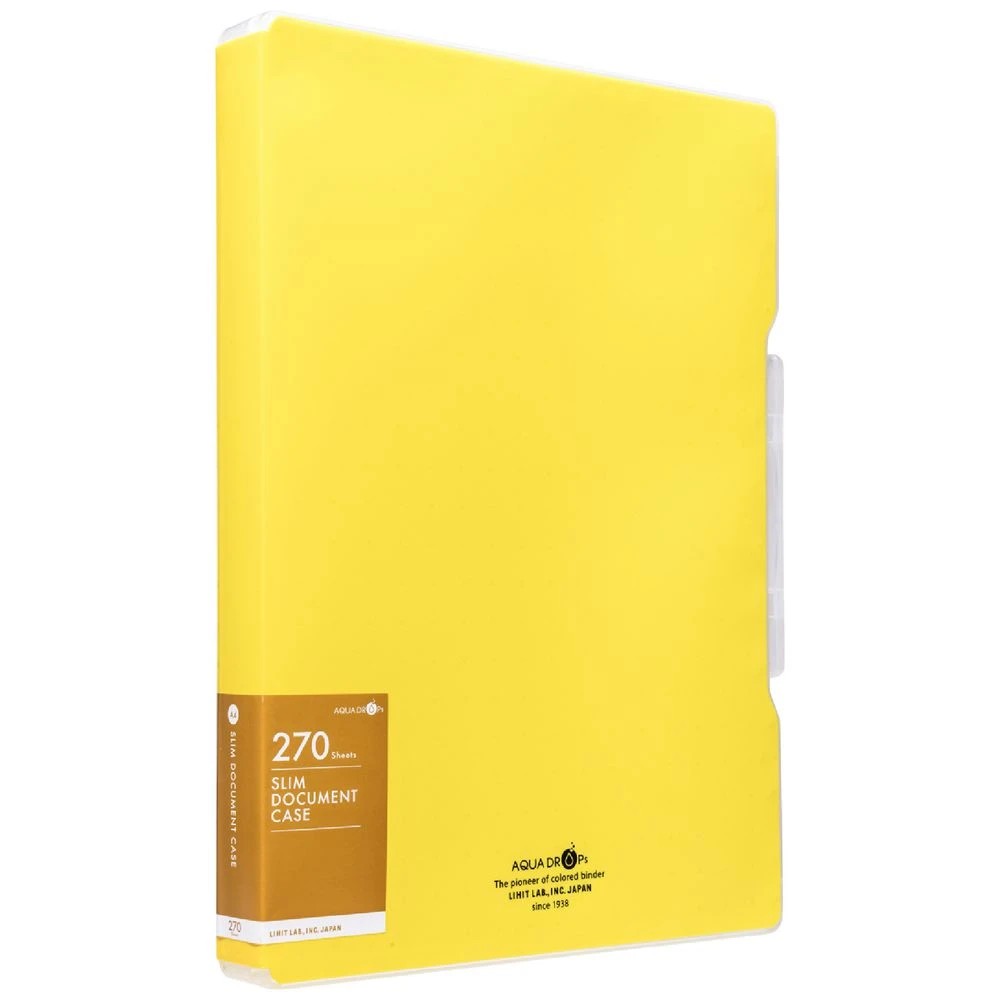 1 Aqua Drops Document Case Slim A4 Vivid Yellow, 1 of 3