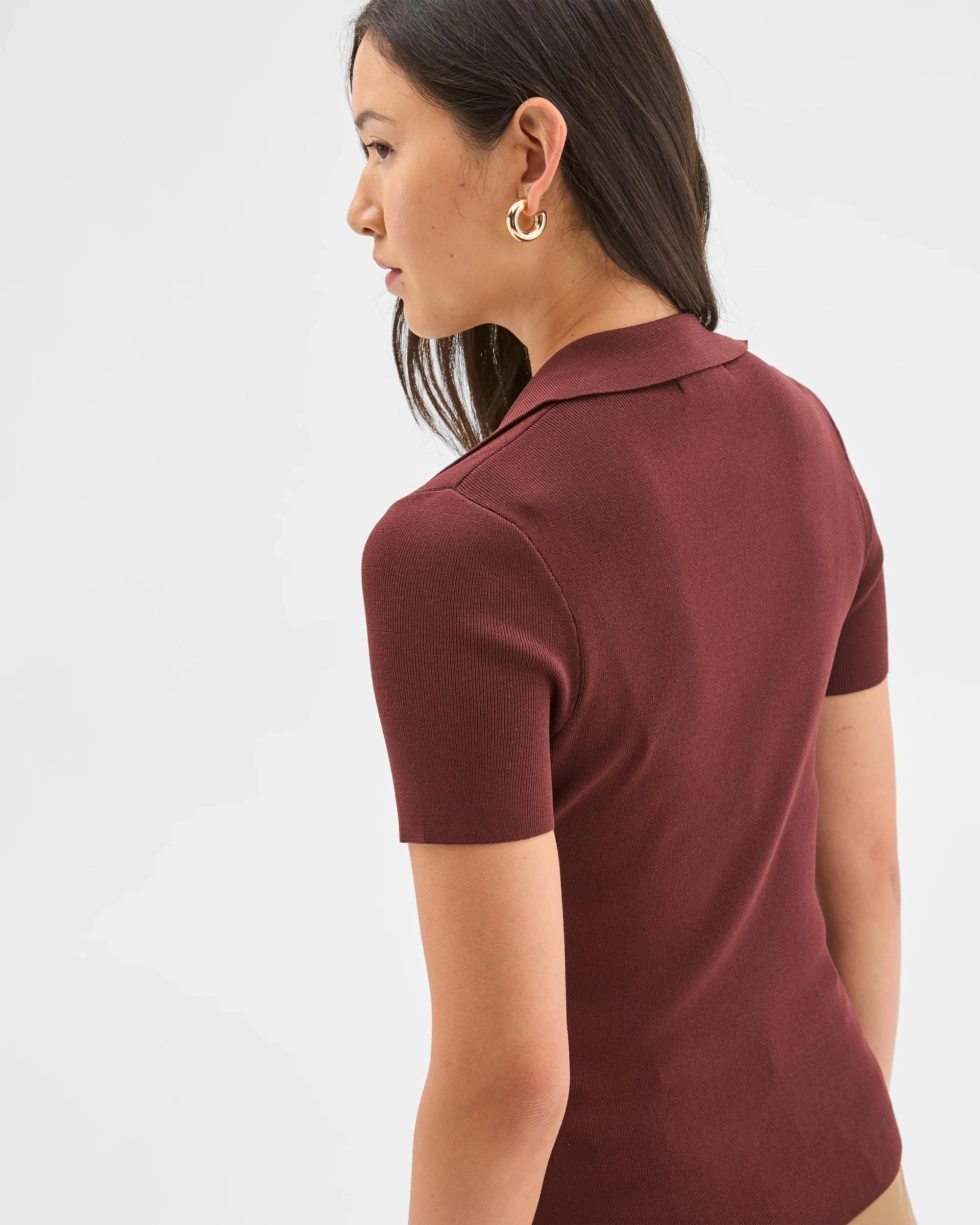 8 Preview Short Sleeve Ultimate Polo Top RUM RAISIN, 8 of 8