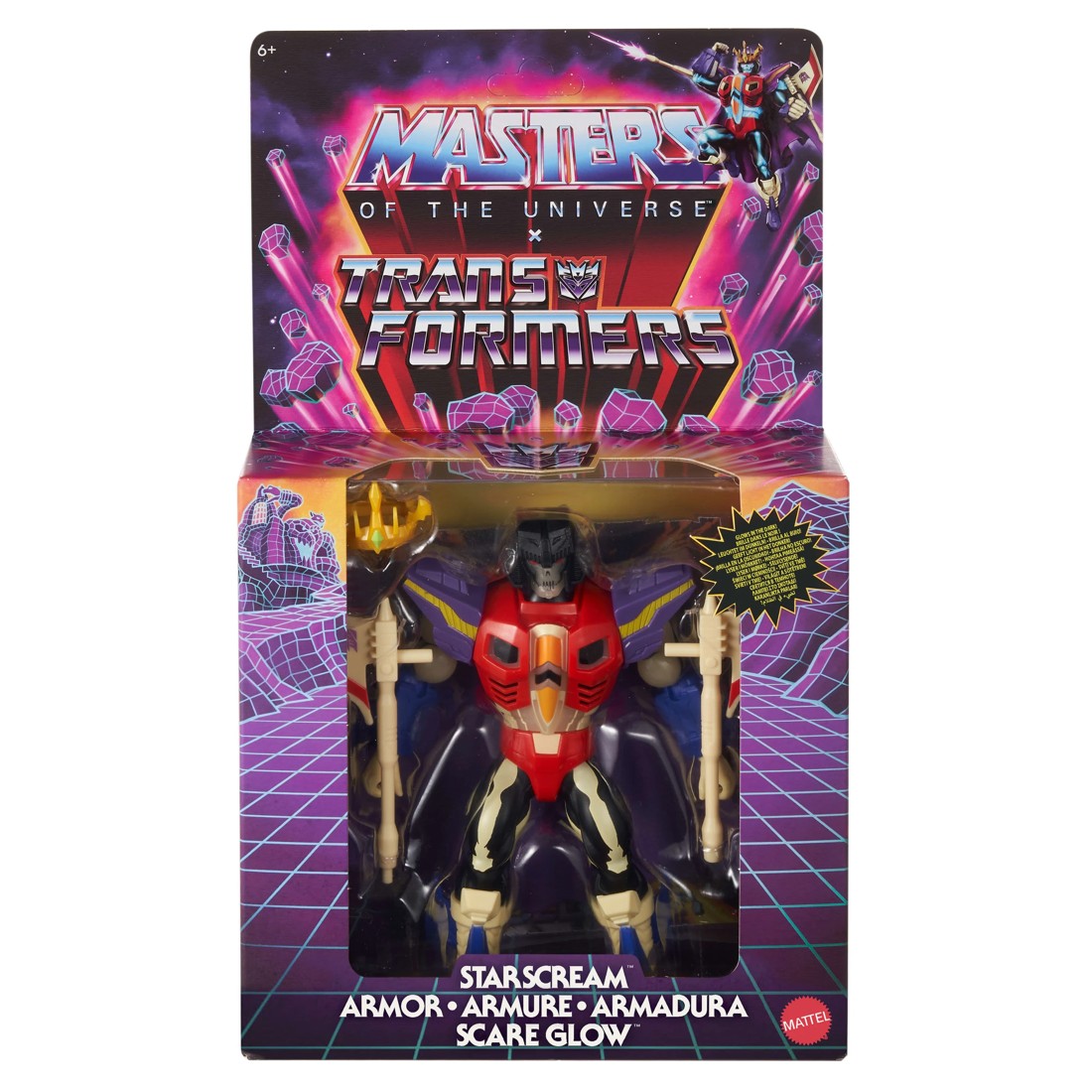 1 Masters of the Universe Origins & Transformers Starscream Armor Scare Glow Figure, 1 of 6
