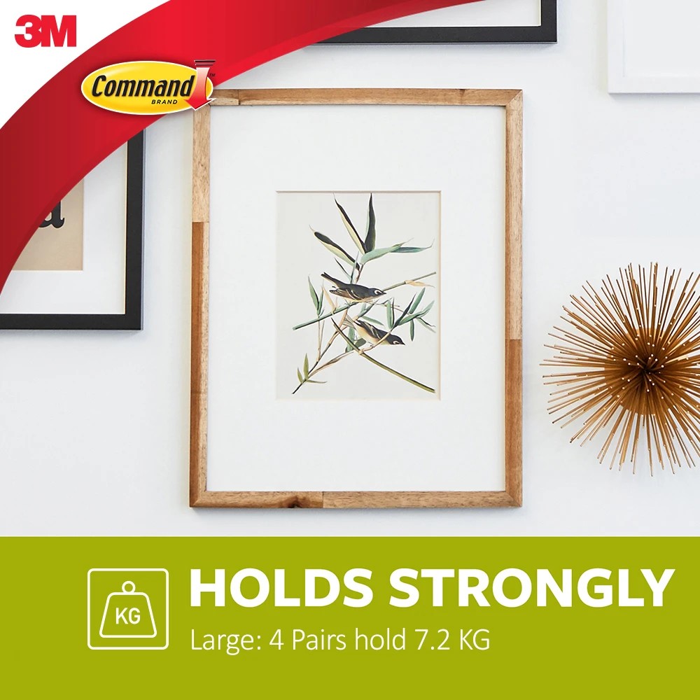 3 3M Command Picture Hanging Strips Large - Black, 3 of 5