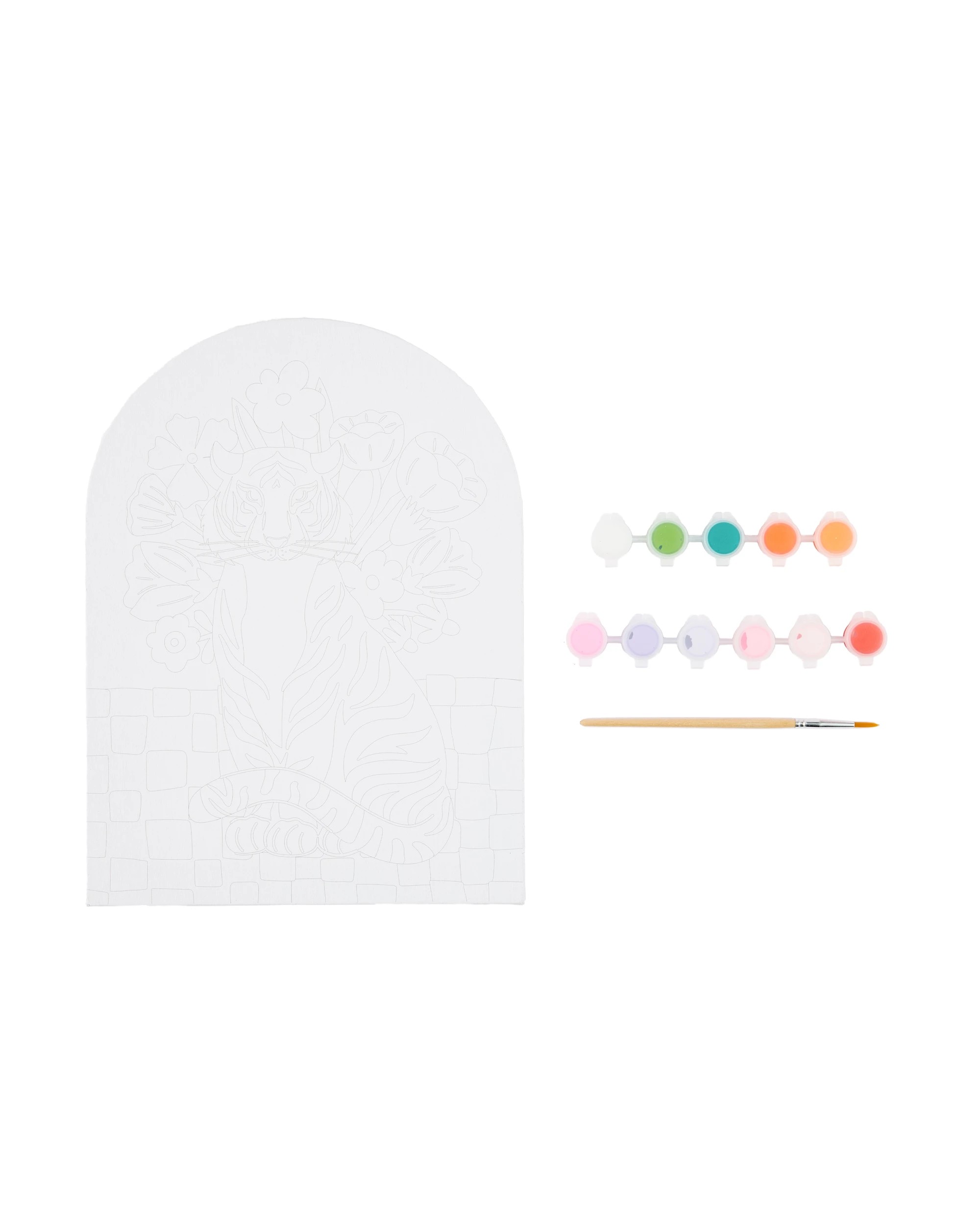 2 Paint Your Own Canvas Art Kit - Tiger, 2 of 4