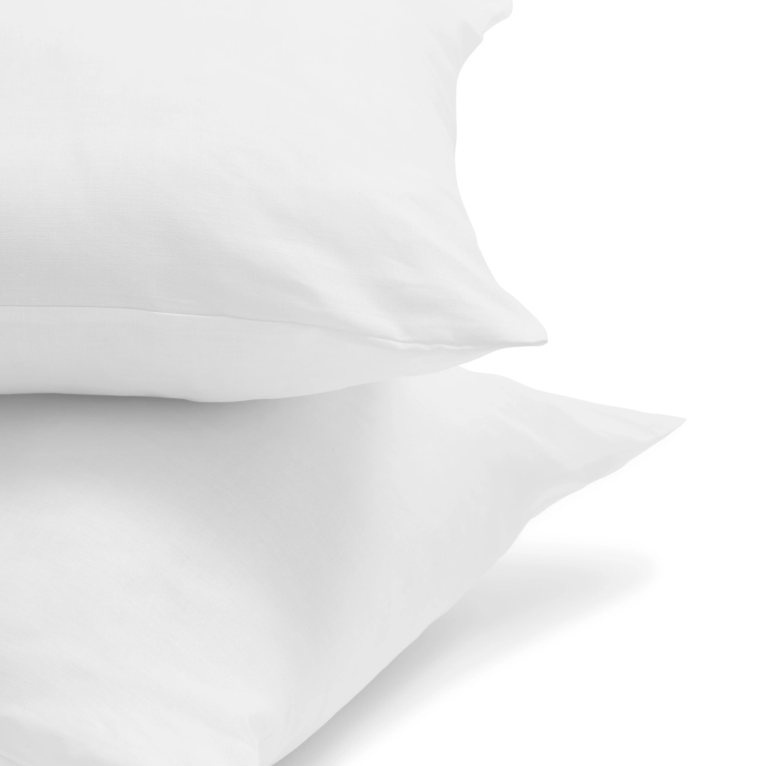 5 2 Pack Cotton Rich Cover Pillows - High Profile, White, 5 of 6