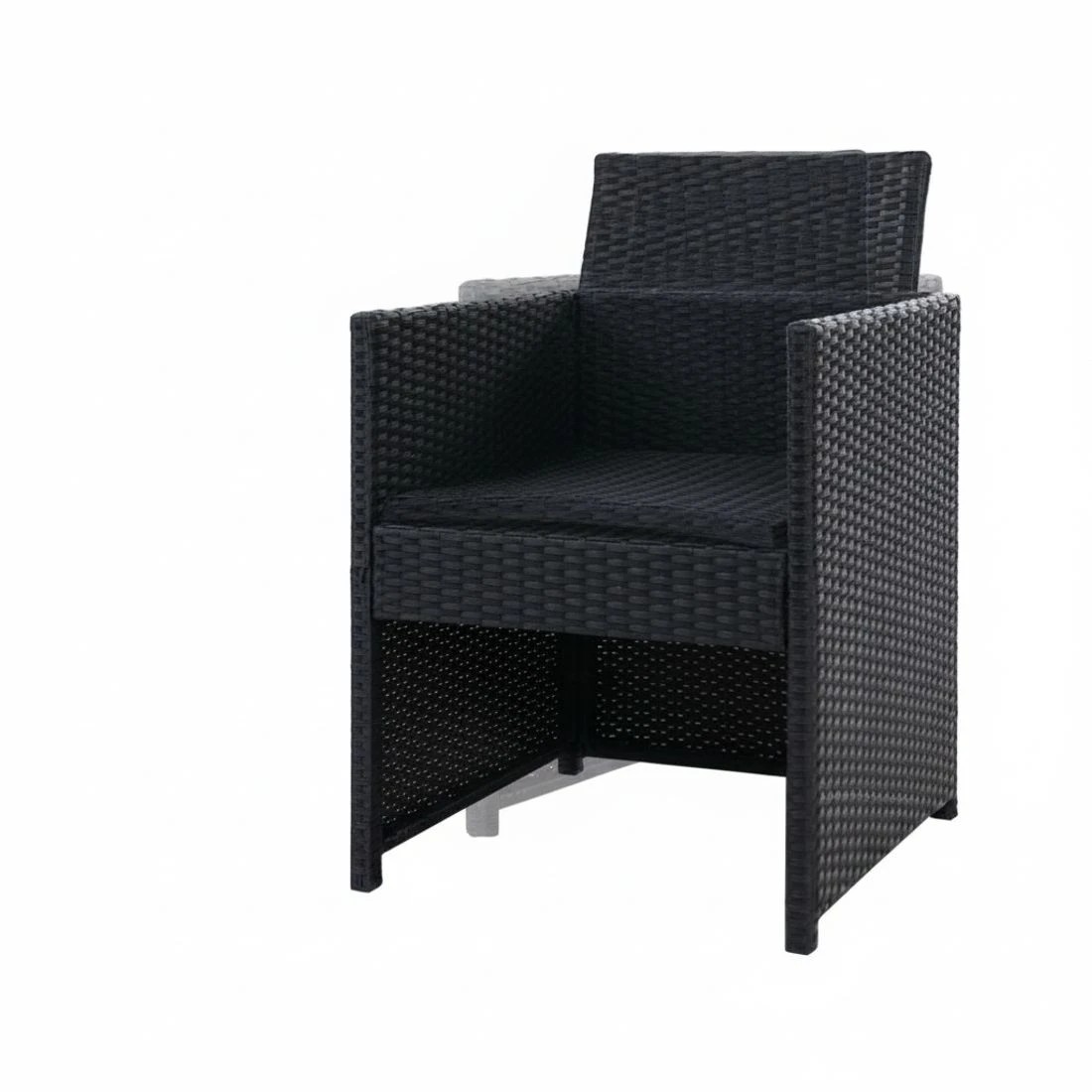 4 Gardeon 2PC Outdoor Dining Chairs Patio Furniture Wicker Garden Cushion - Black, 4 of 5