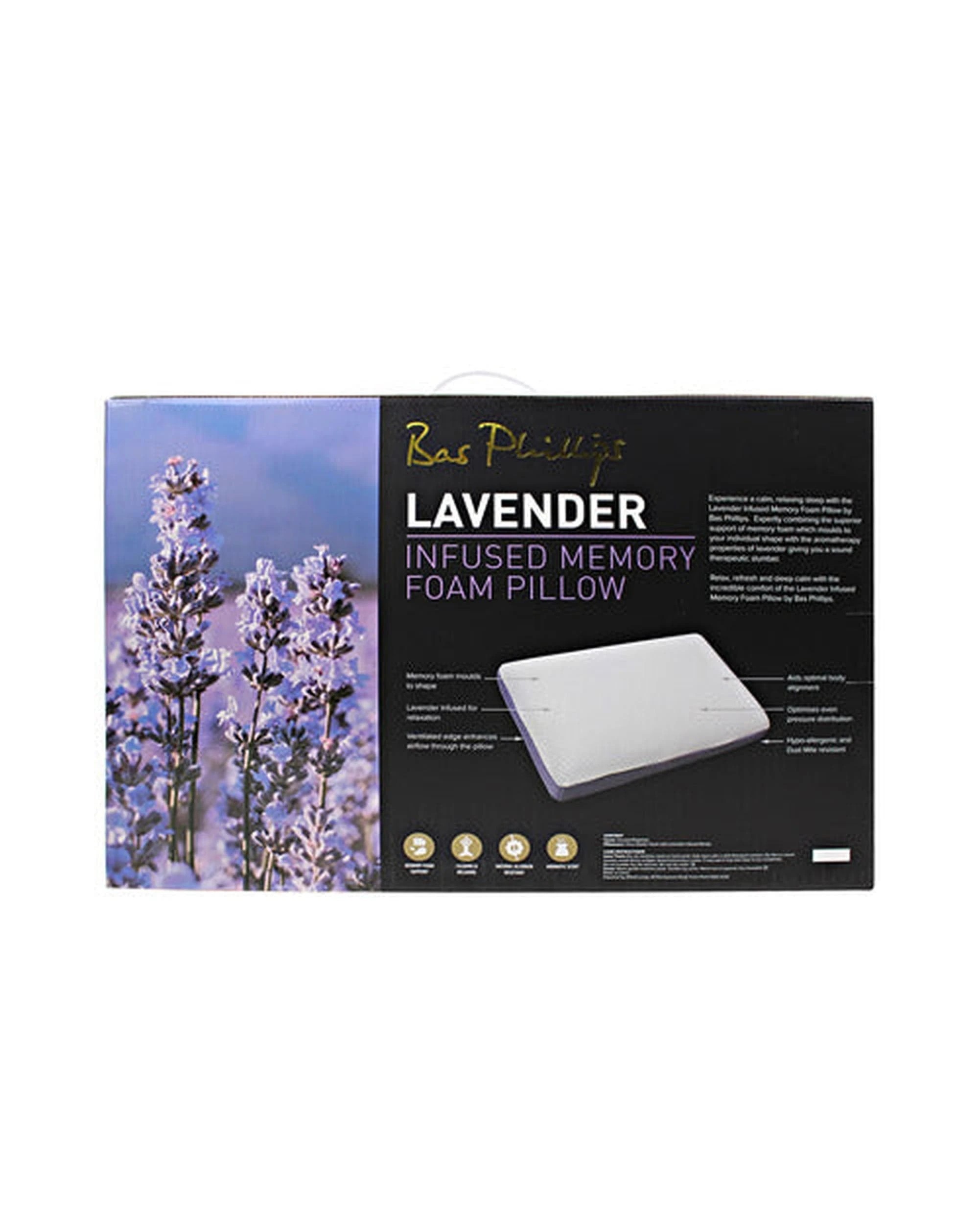3 Bas Phillips Infused Memory Foam Pillow - White, 3 of 5