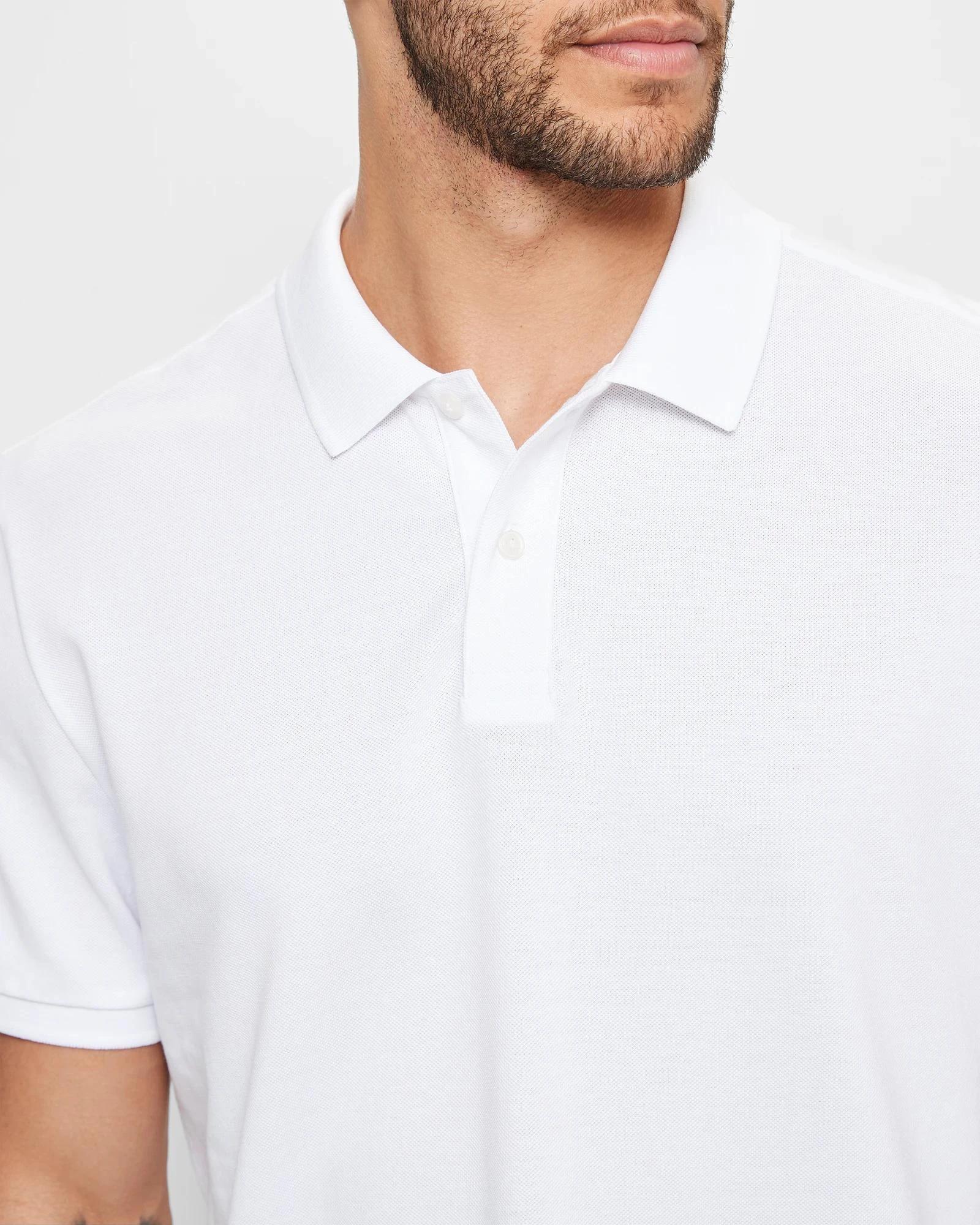 4 Target Australian Cotton Pique Polo Shirt WHITE, 4 of 6