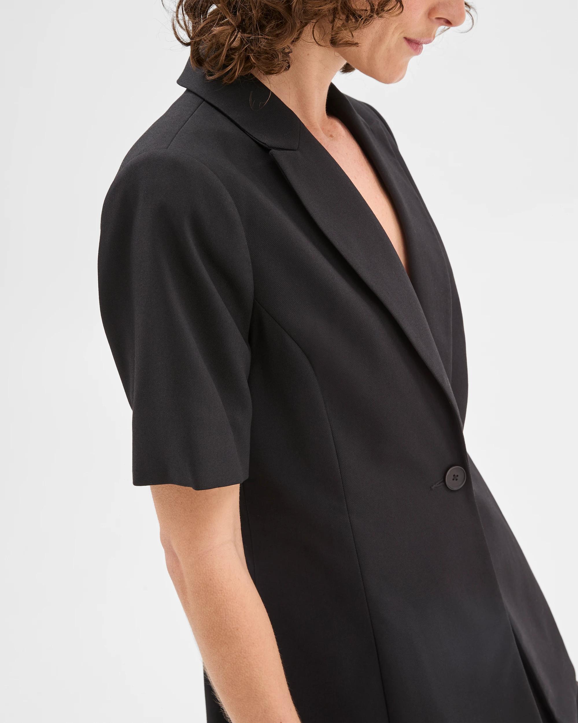 2 Short Sleeve Blazer - Preview BLACK, 2 of 6
