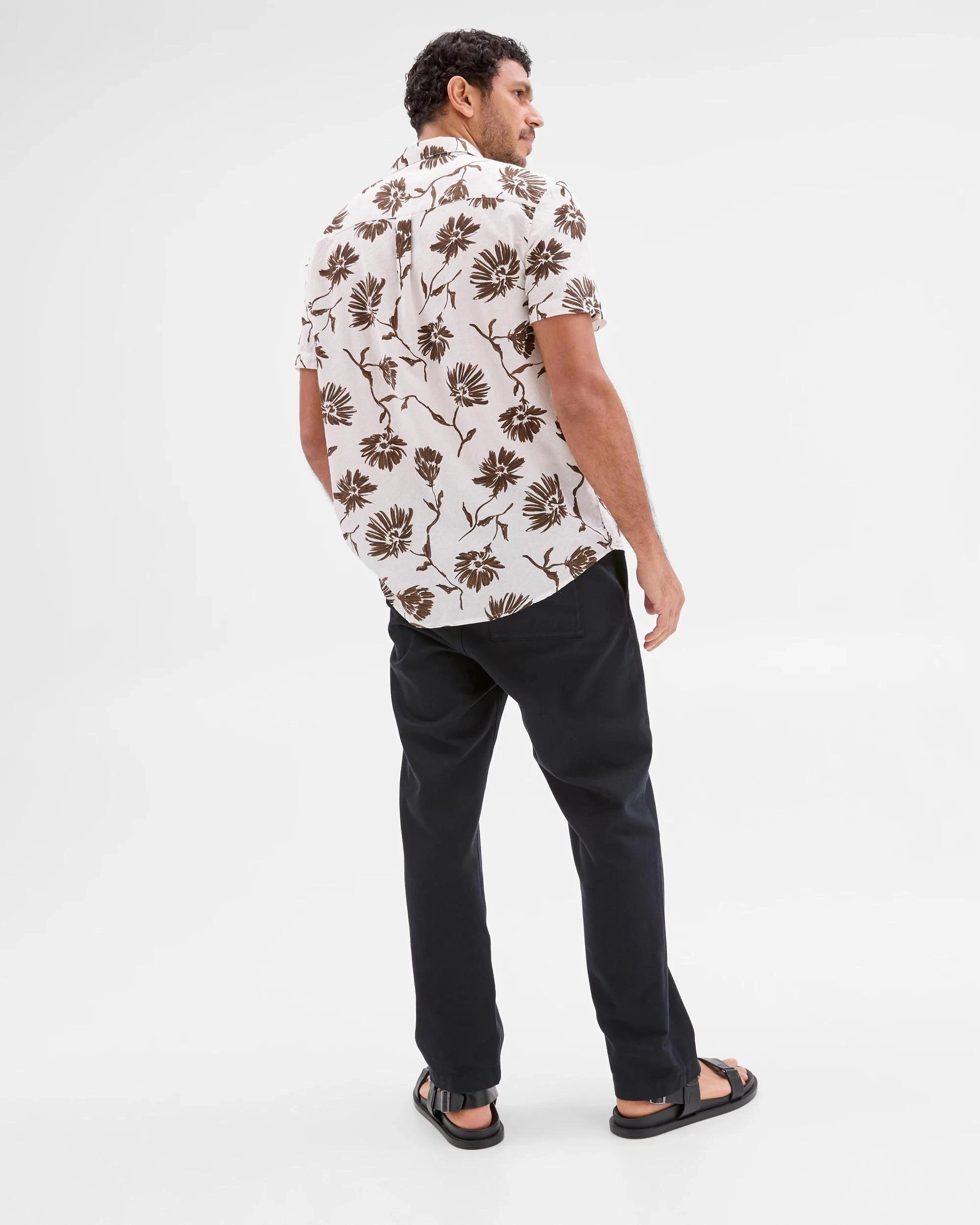 4 Target Australian Cotton Short Sleeve Floral Print Shirt STONE FLORAL, 4 of 5