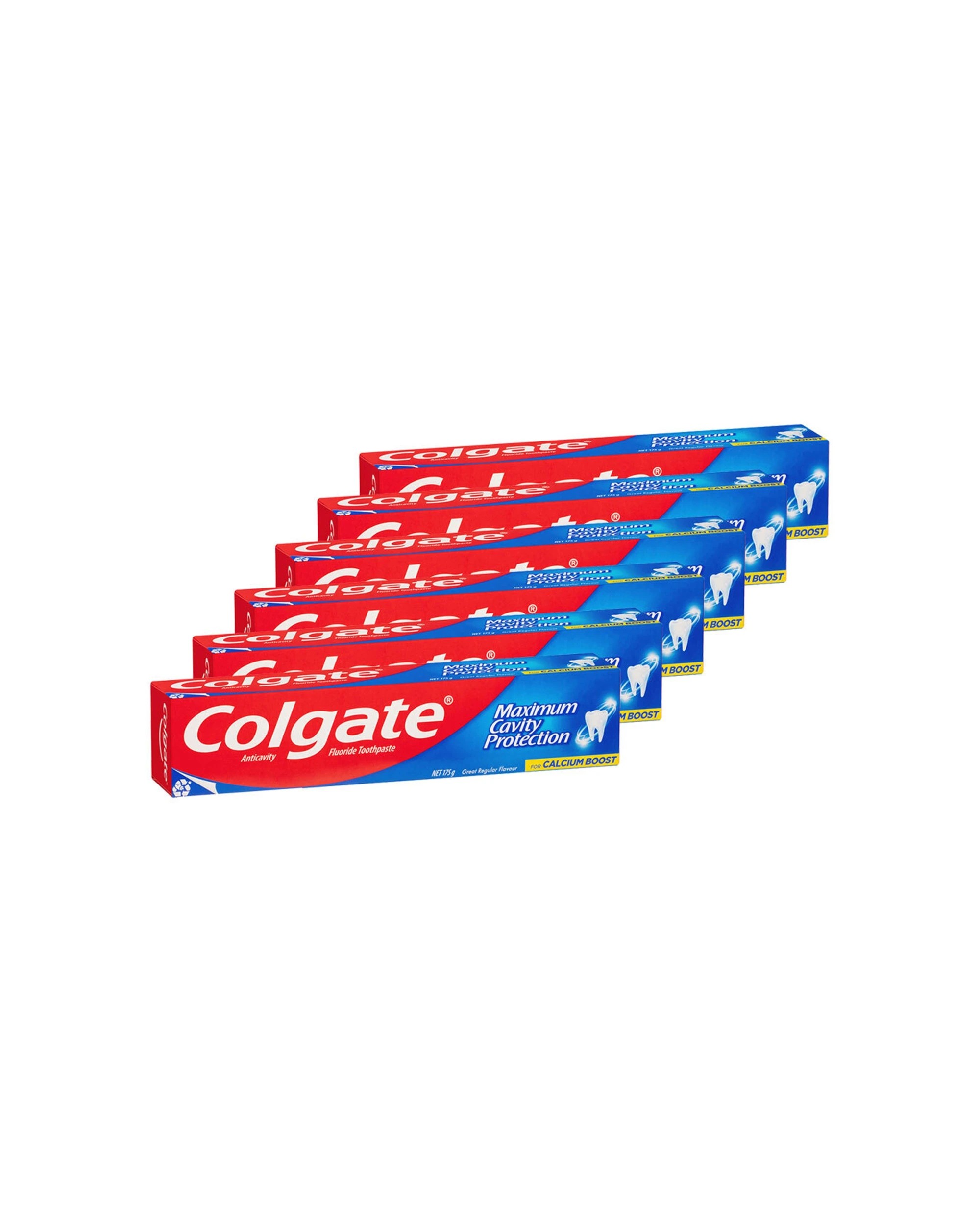 1 Colgate 6pk Fluoride Toothpaste Maximum Cavity Protection Regular 175g - Multi, 1 of 5