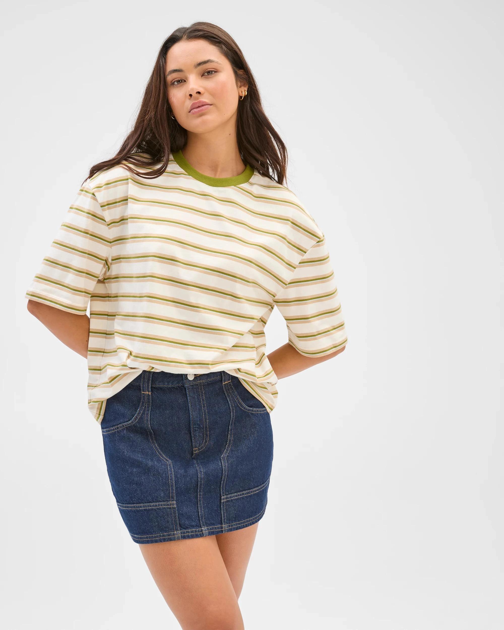 2 Lily Loves Australian Cotton Striped Retro T-Shirt MARTINI STRIPE, 2 of 6