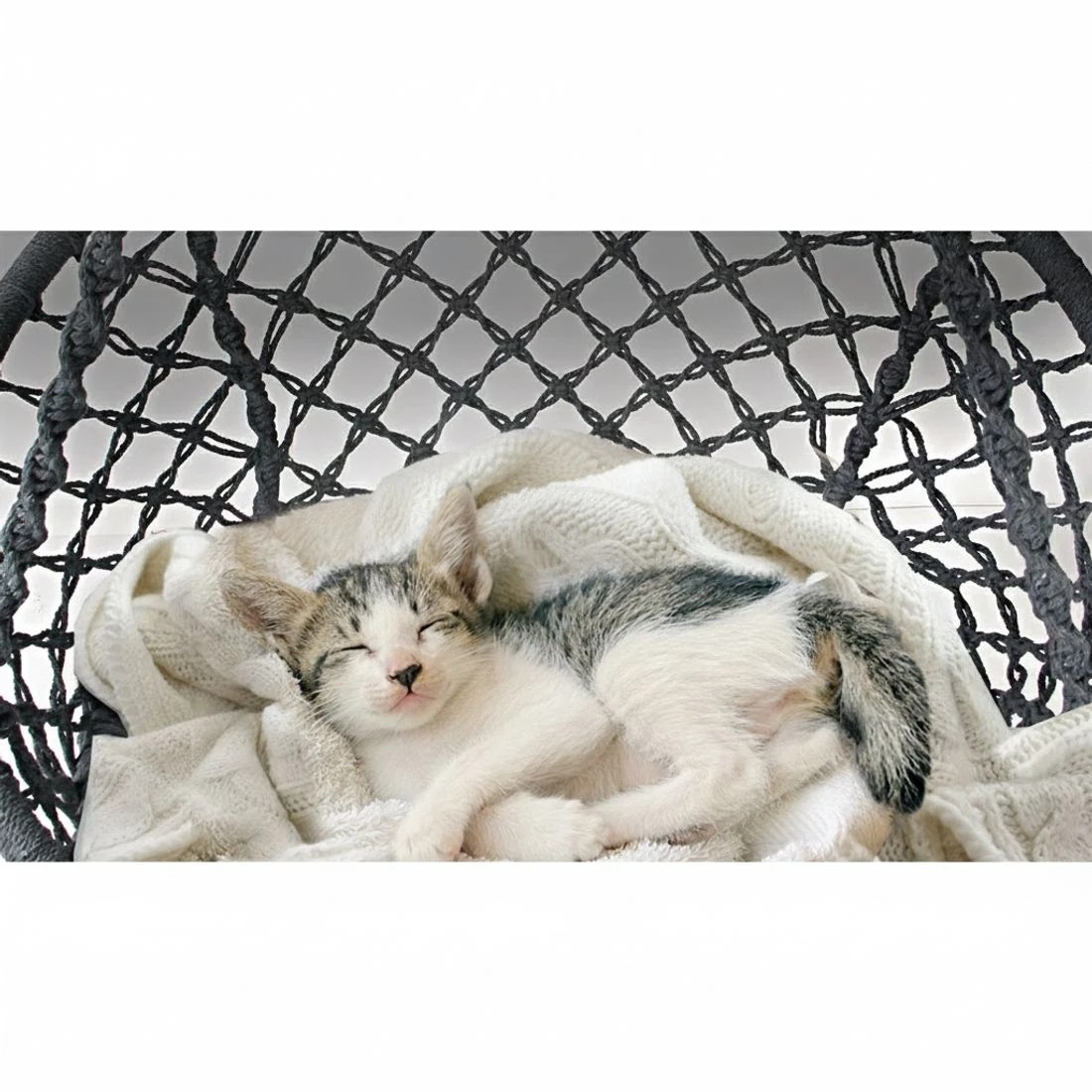 4 Gardeon Hammock Chair Outdoor Hanging Macrame Cotton Indoor - Grey, 4 of 7