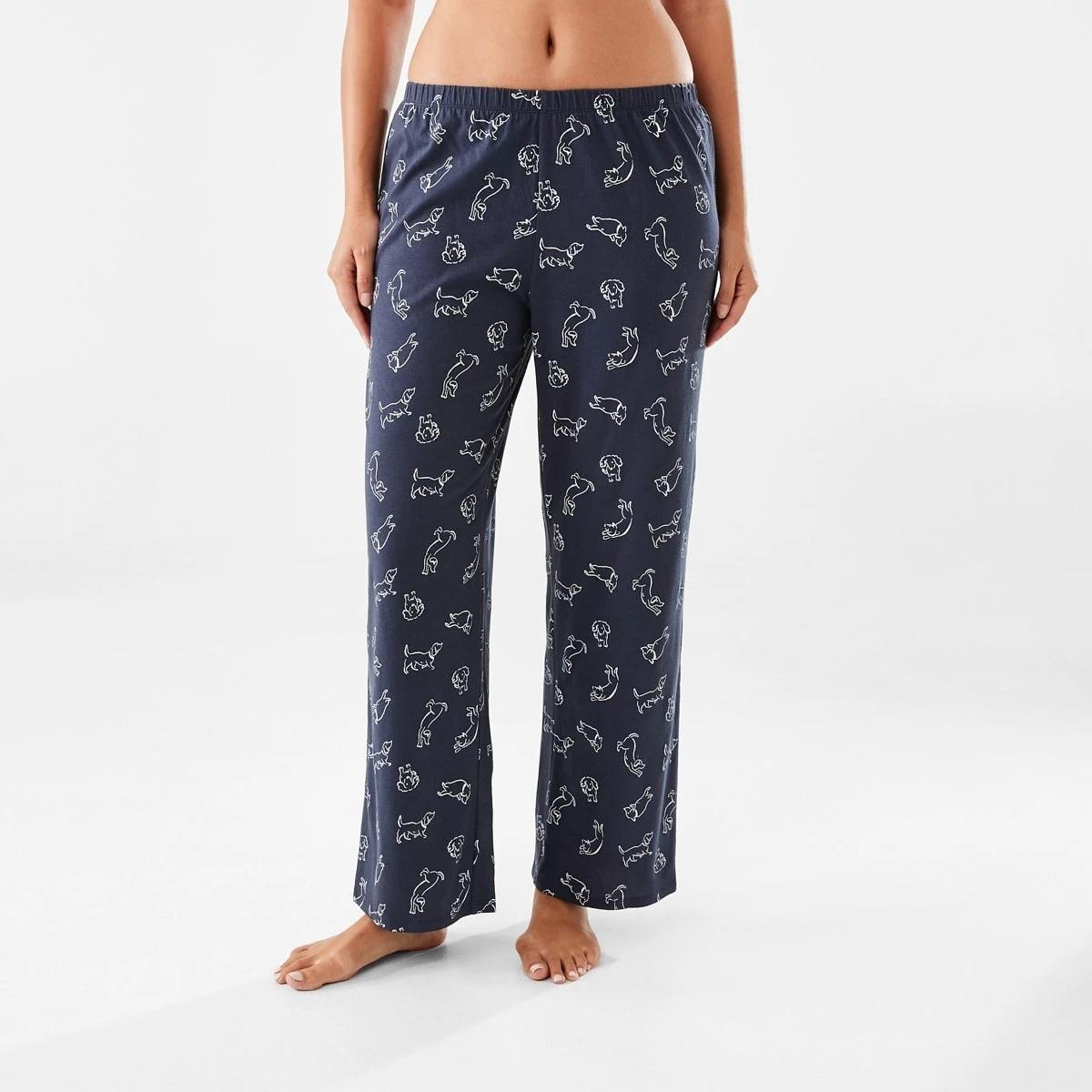 1 Printed Knit Pants Drawn Dog, 1 of 5