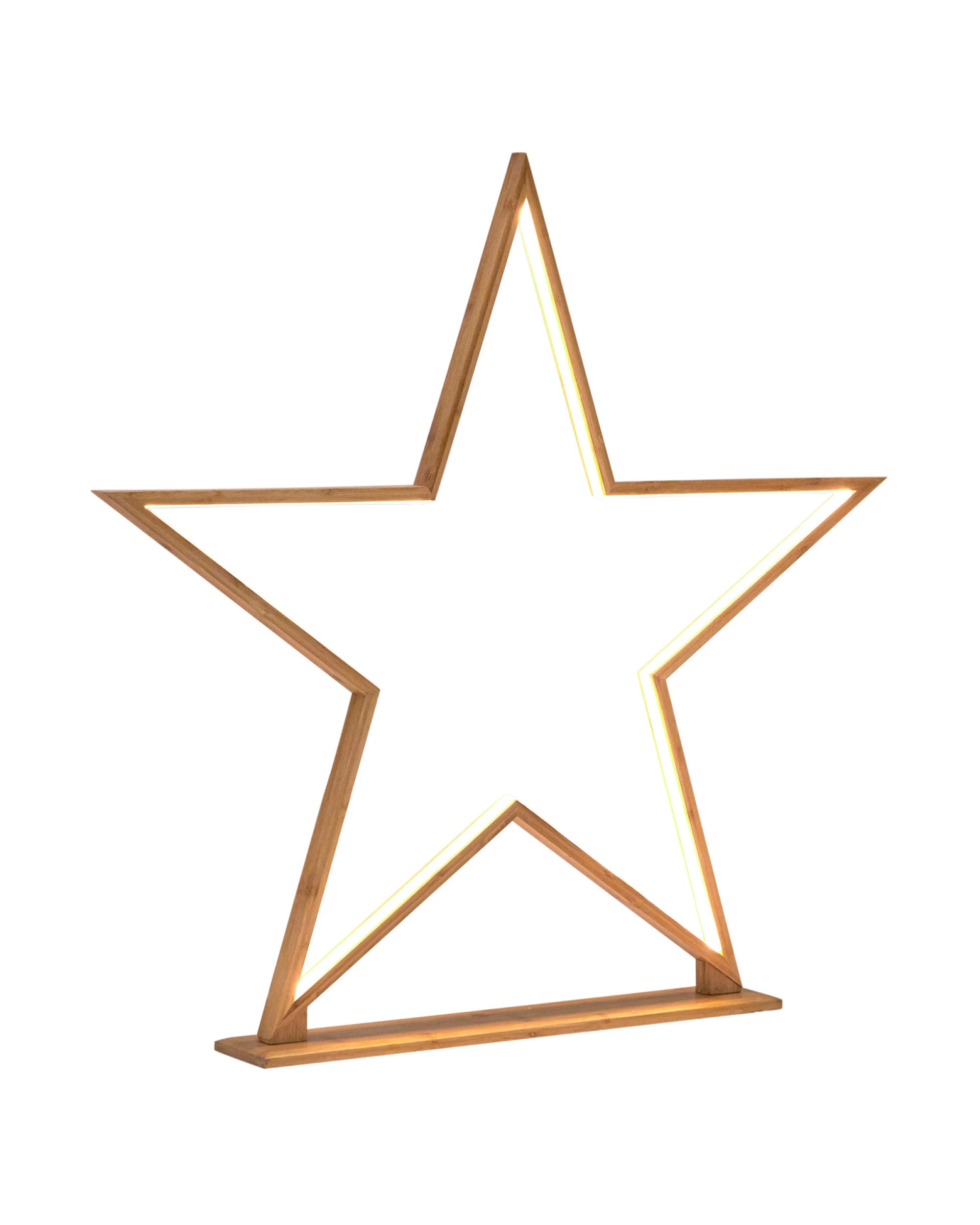 4 BR Home Bamboo Star Desk Lamp with LED Strip Lighting, 4 of 4