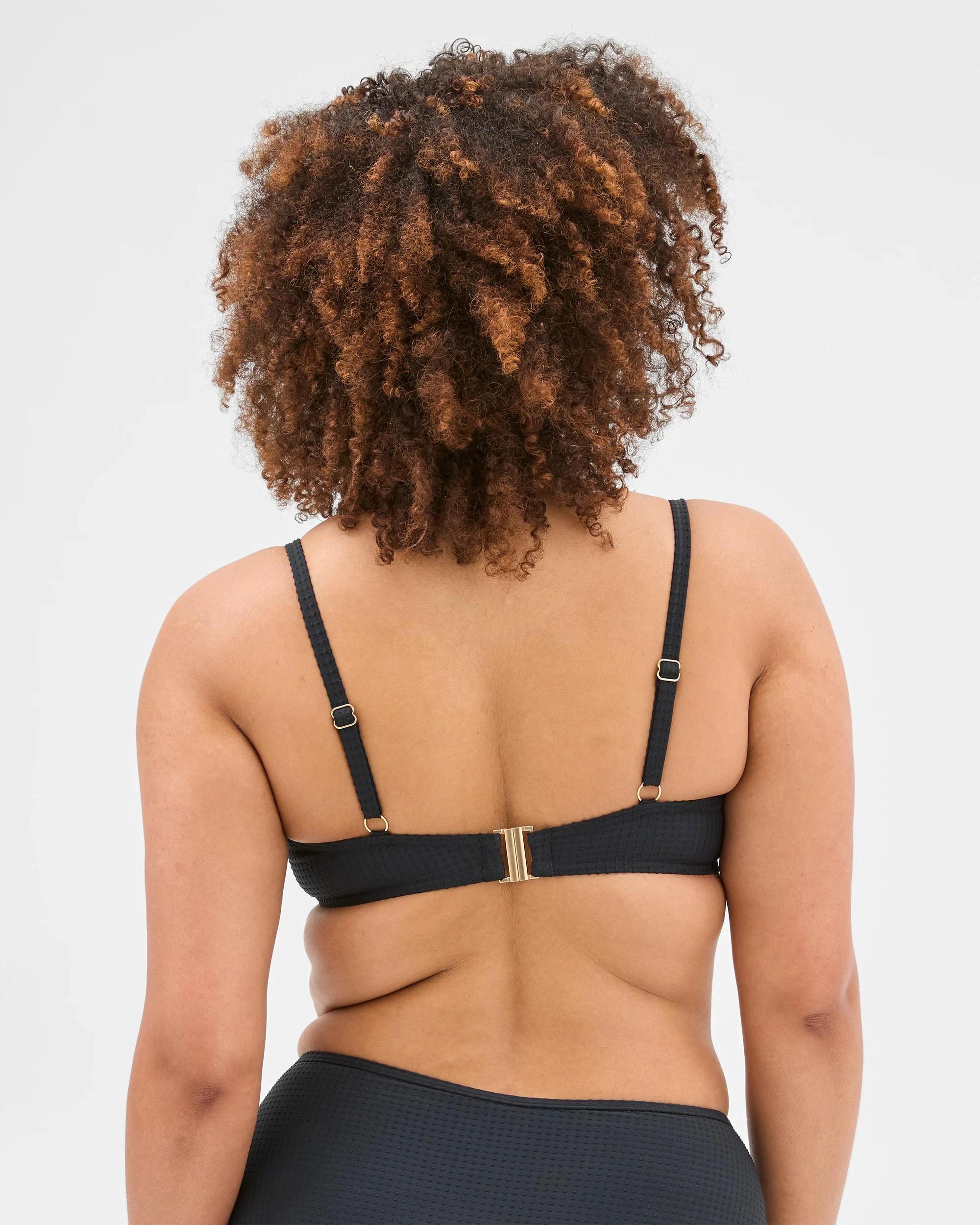 9 Target Resort Textured Half Cup Bikini Top BLACK, 9 of 10