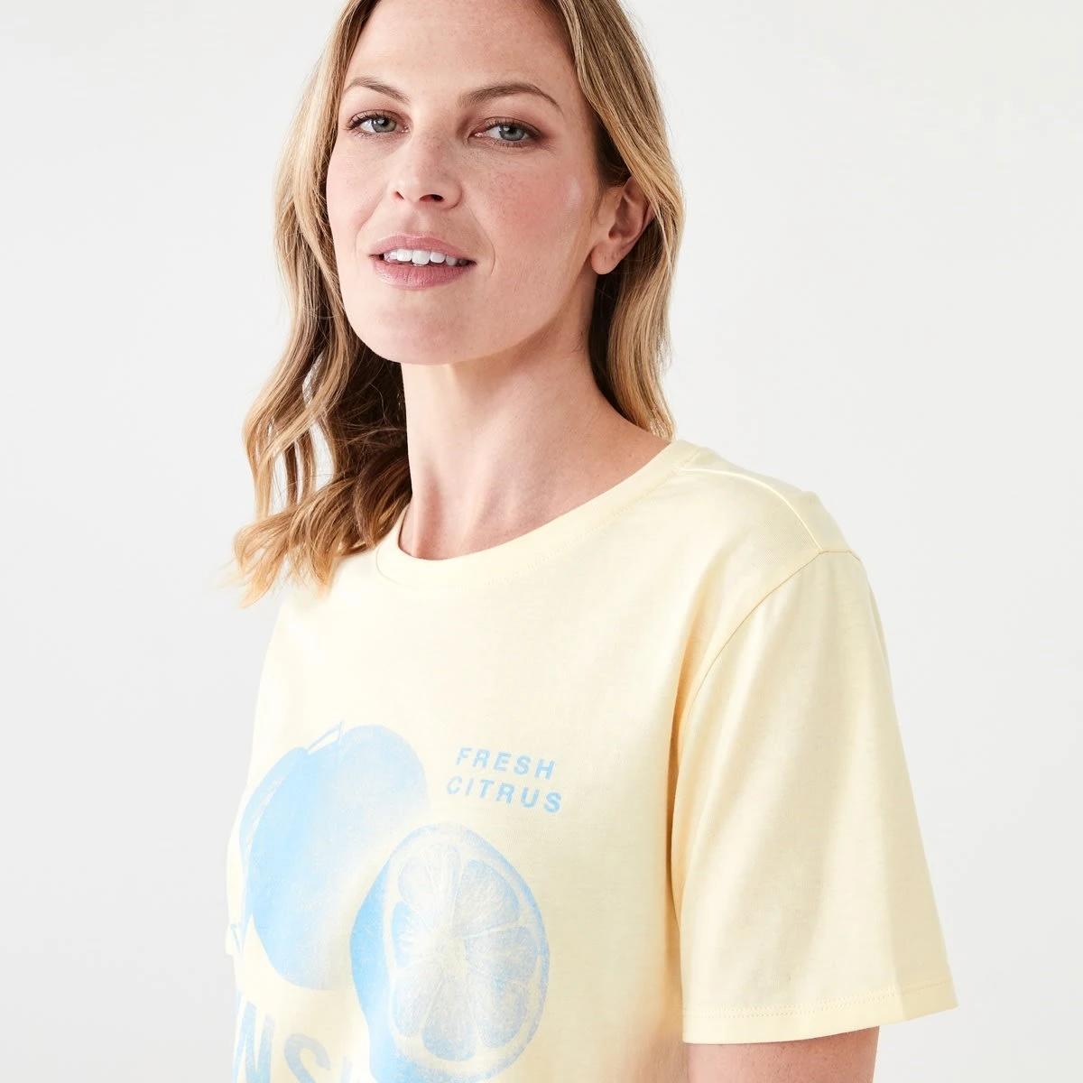 4 Short Sleeve Printed T-shirt FLORIDA ORANGES FLAN YELLOW, 4 of 5