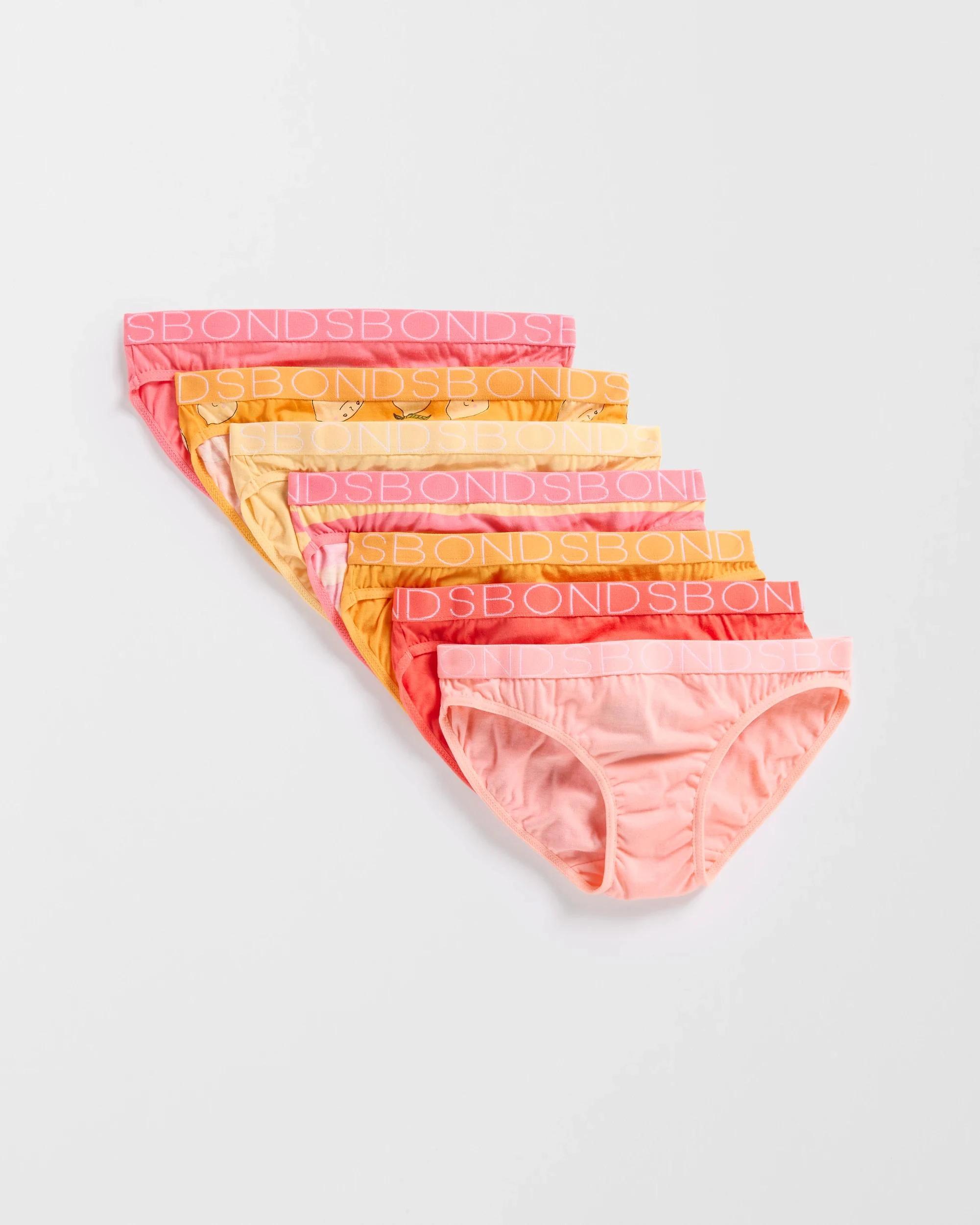 1 Bonds Girls 7 Pack Bikini Briefs FRESHLEY SQUEEZED, 1 of 2