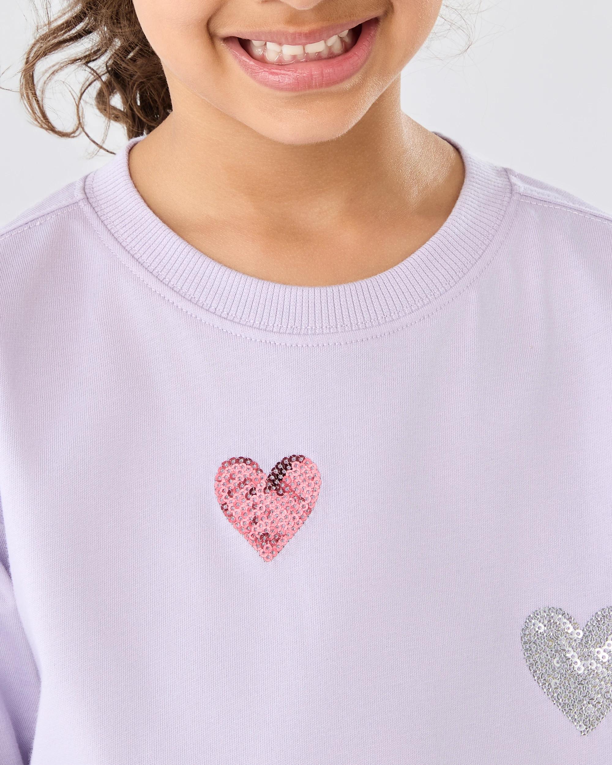 4 Long Sleeve Oversized T-shirt Prpl Harts, 4 of 7