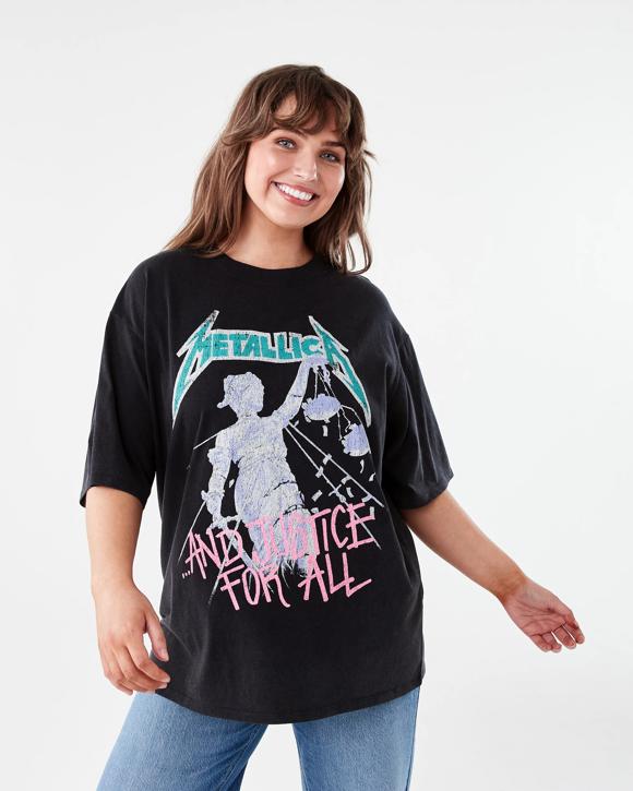 Short Sleeve Oversized Metallica License T-shirt