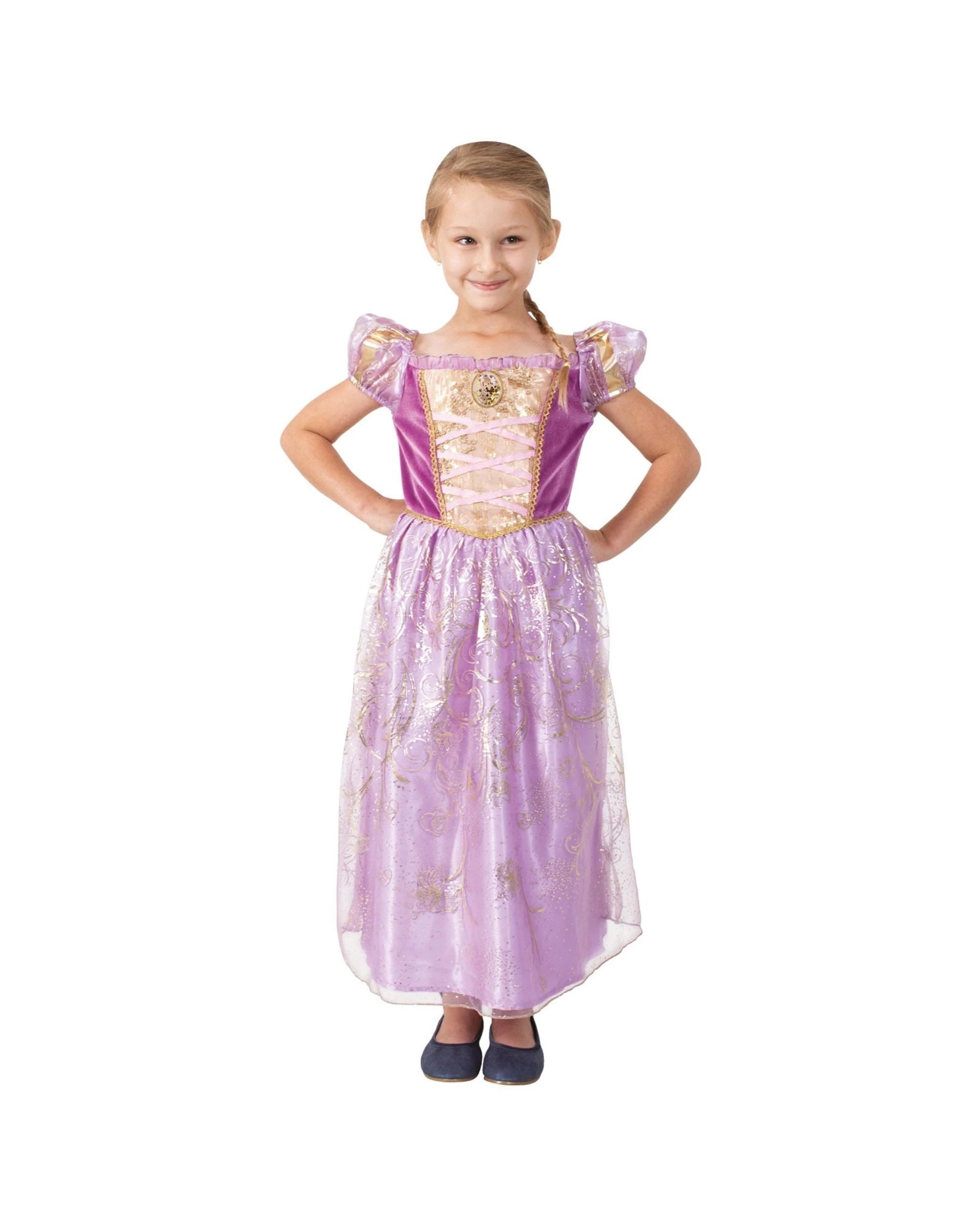 1 Disney Princess Rapunzel Ultimate Princess Celebration Deluxe Child Costume 6-8 Years, 1 of 5