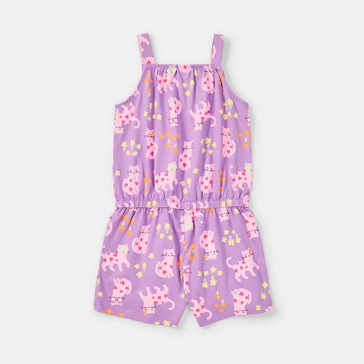 7 Jersey Playsuit Prpl Cat, 7 of 8