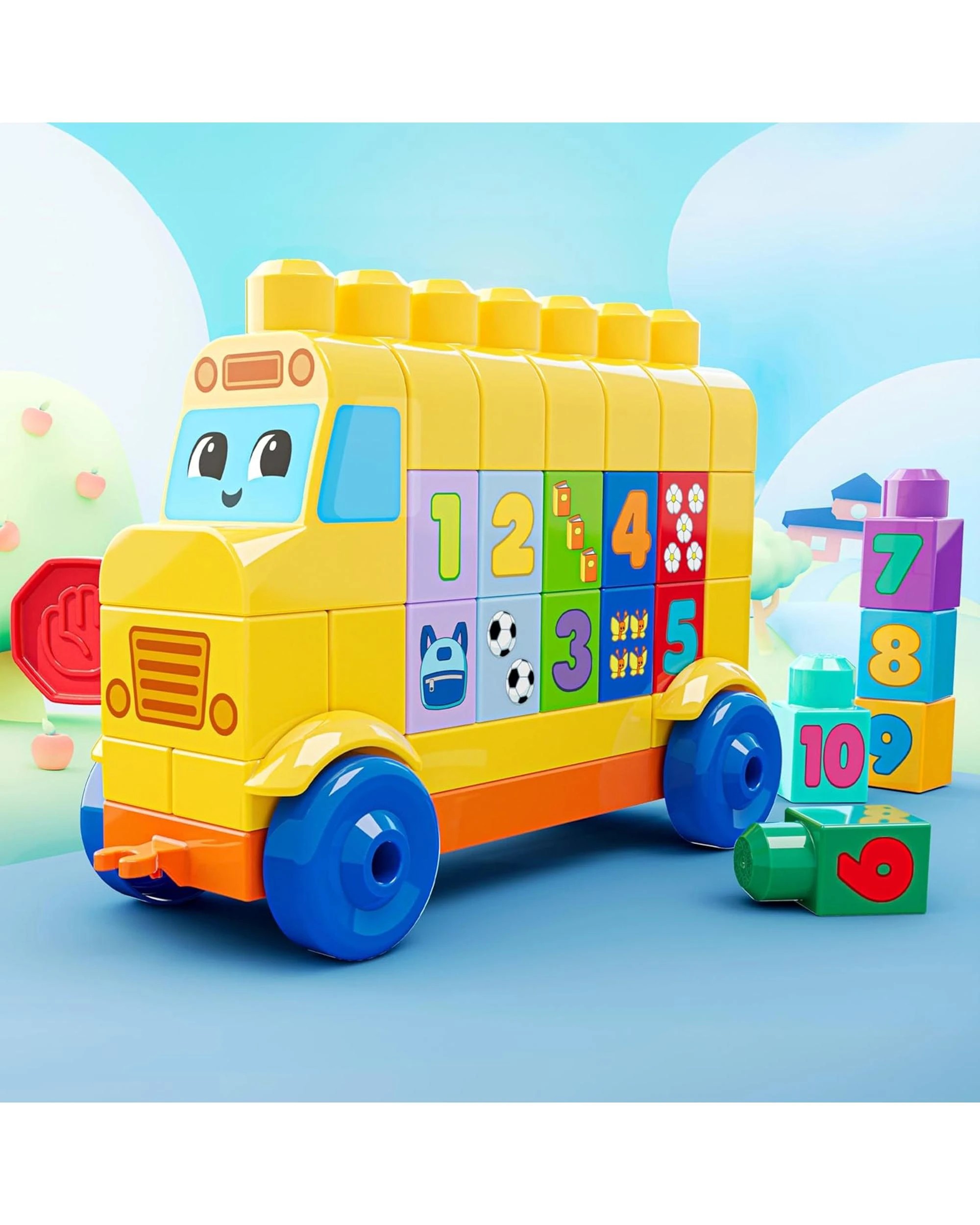 6 Mega Bloks First Builders Build and Count Bus, 6 of 6