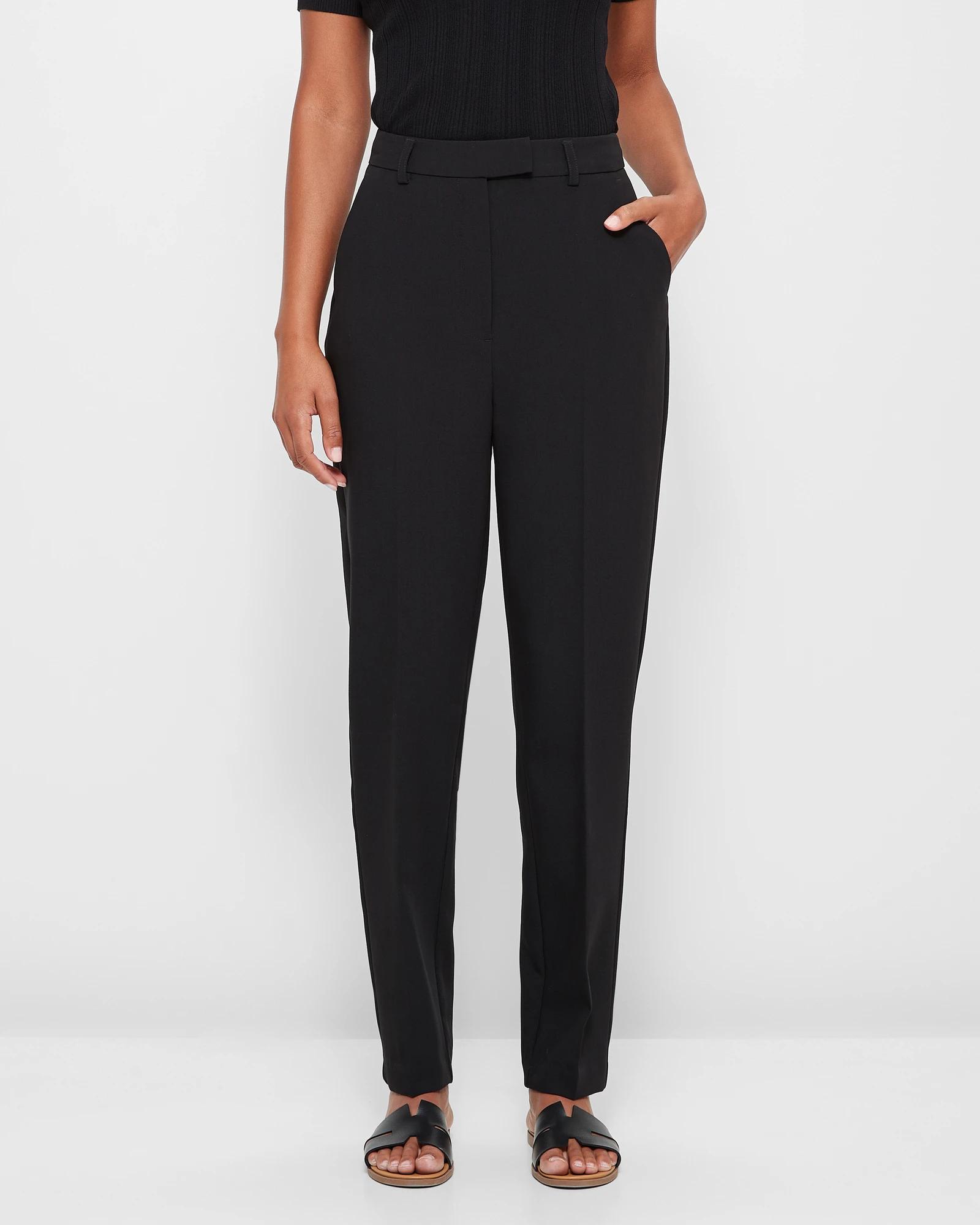 1 High Waist Tapered Full Length Pants - Preview BLACK, 1 of 10