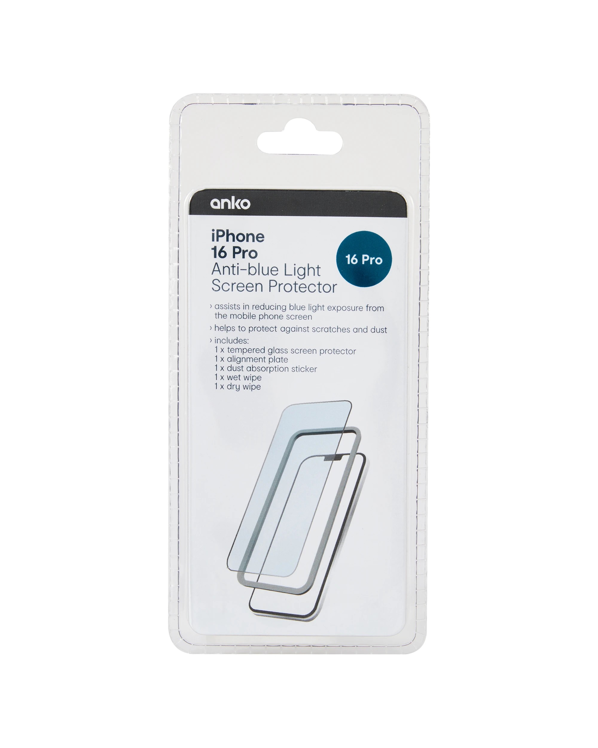 1 iPhone 16 Pro Anti-Blue Light Screen Protector, 1 of 3