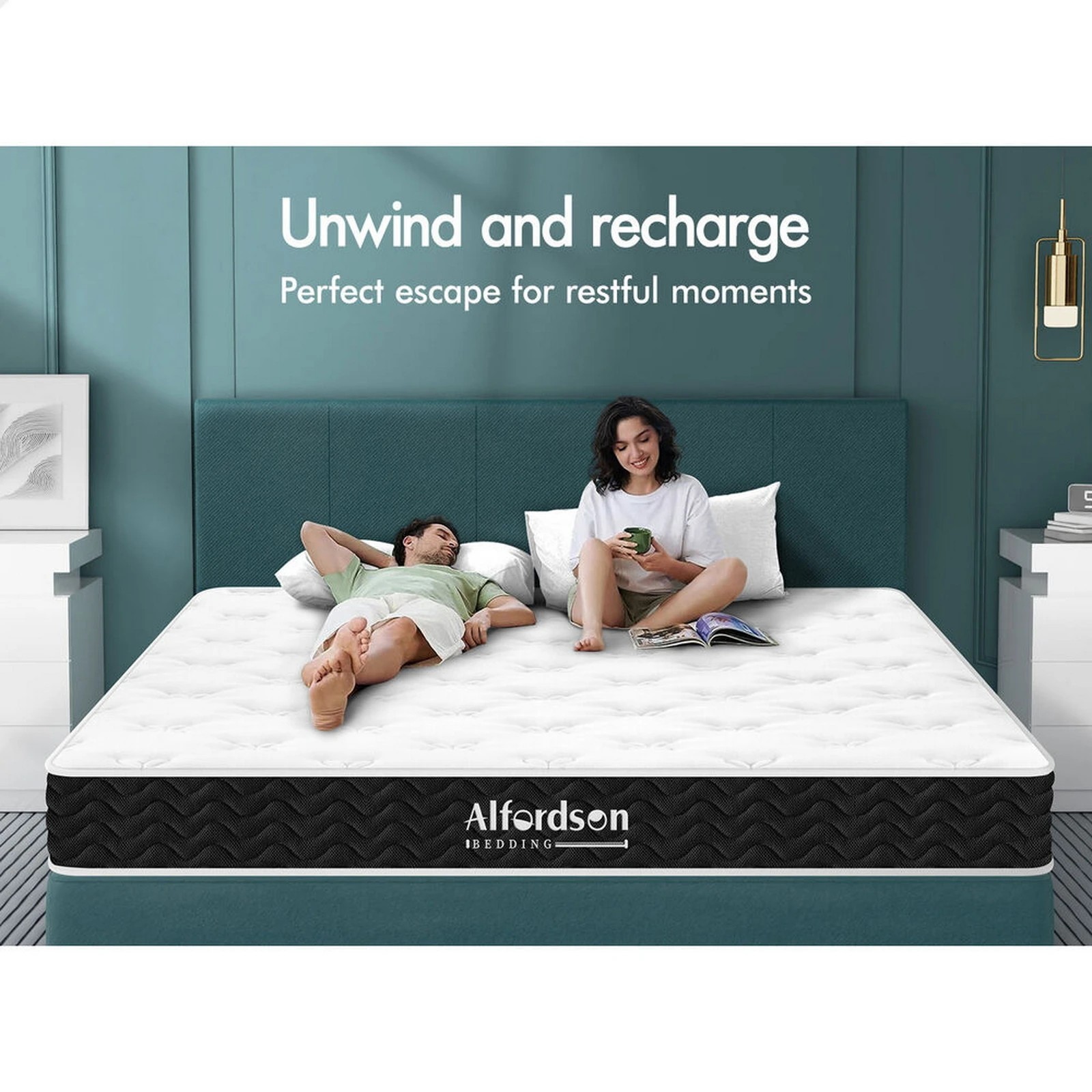 8 Alfordson Mattress 14CM Tight Top Spring Foam Bedding Medium Firm - Single Bed, 8 of 10