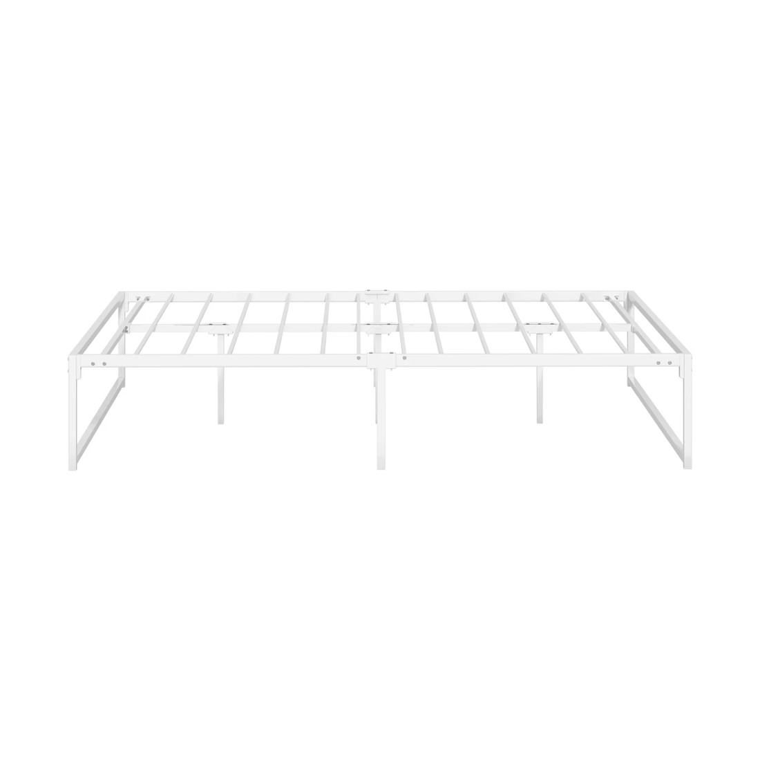 7 Oikiture Metal Bed Frame Queen Size Beds Base Platform
 - White, 7 of 9