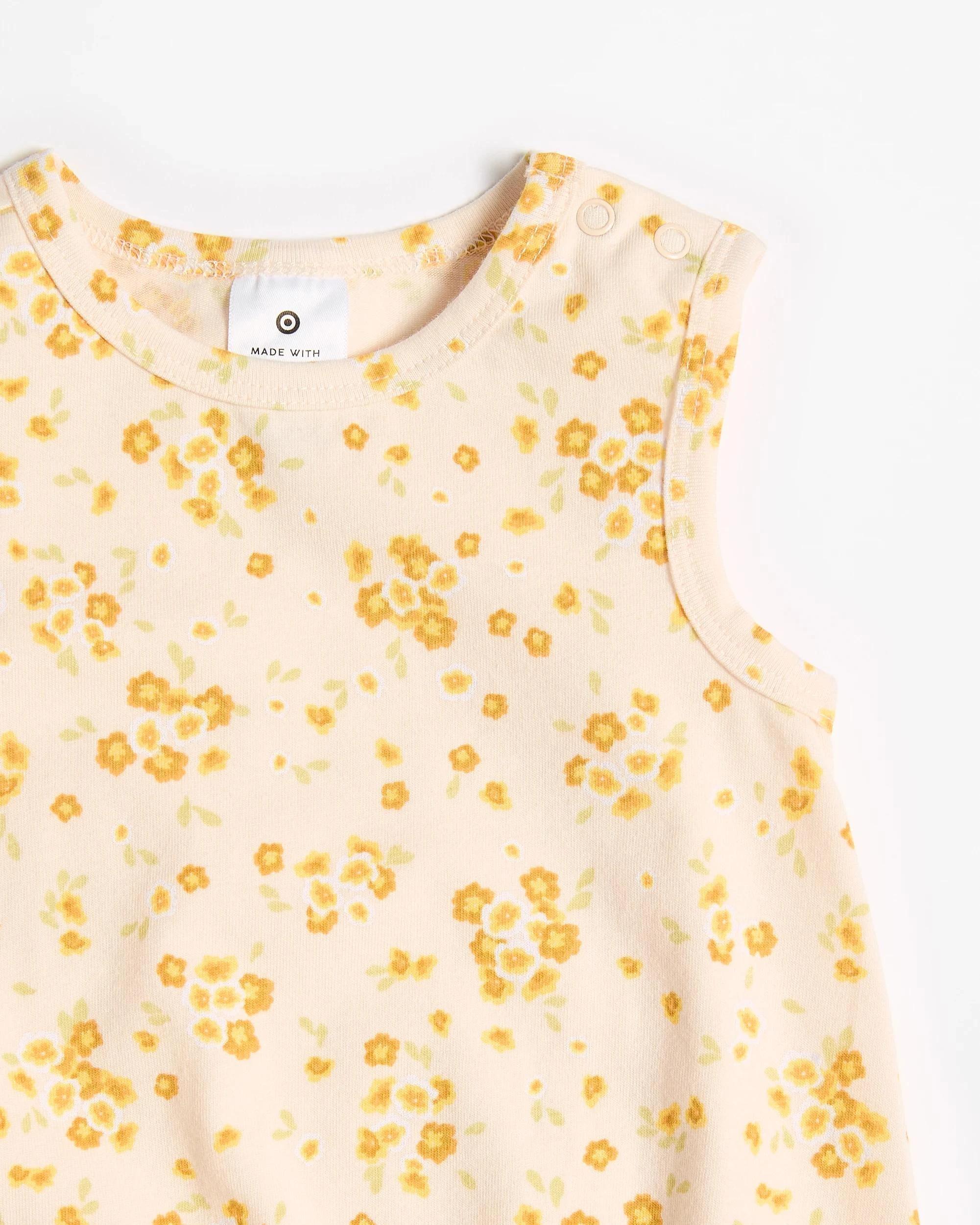 2 Target Baby Organic Cotton Print Bubble Bodysuit FLORAL, 2 of 3