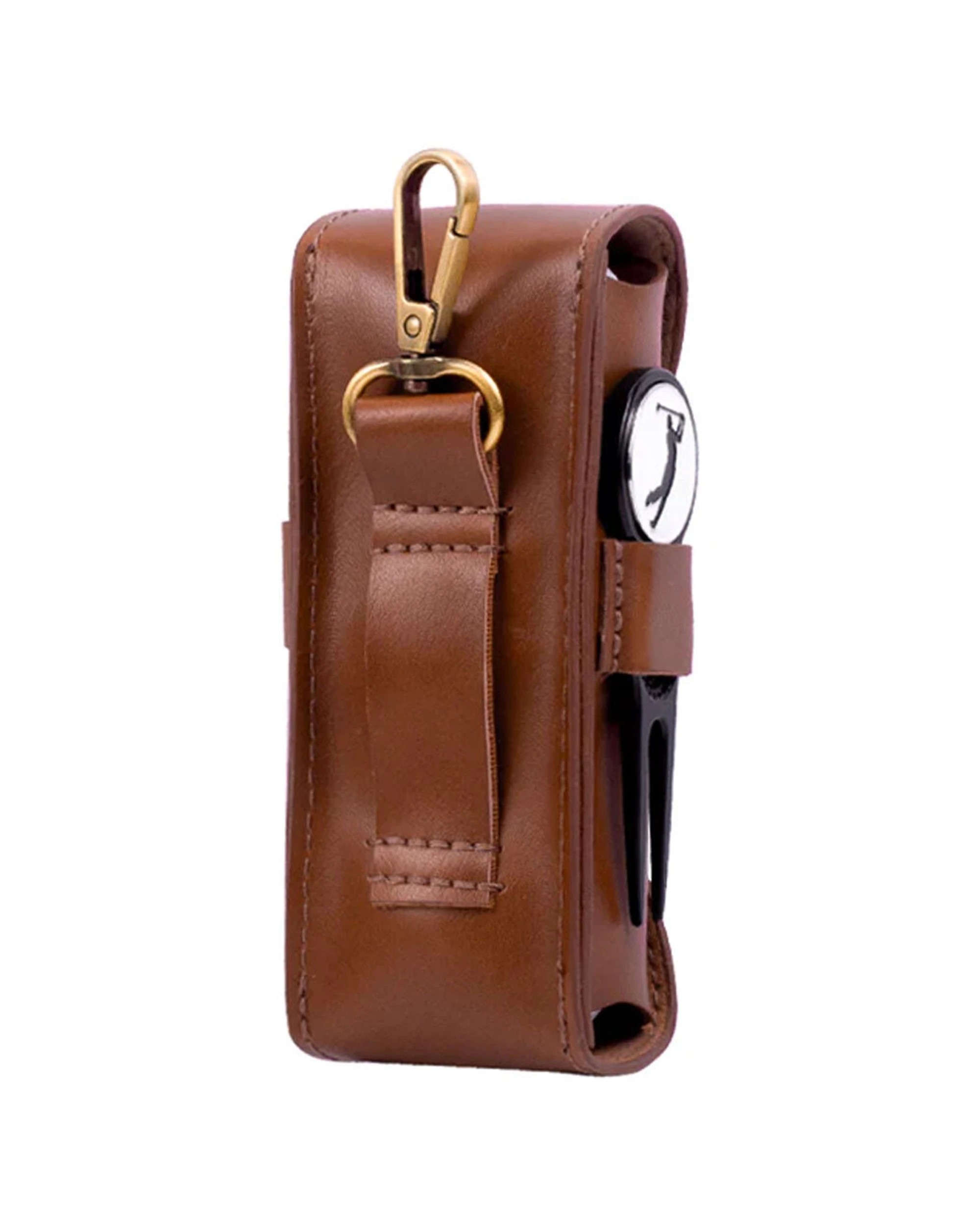 4 Men's Republic Golf Pouch Balls and Accessories Set Faux Leather Golf Kit - Brown, 4 of 4