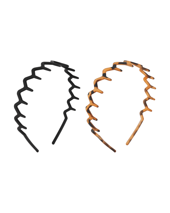 OXX Haircare 2 Pack Comb Headband - Black and Brown