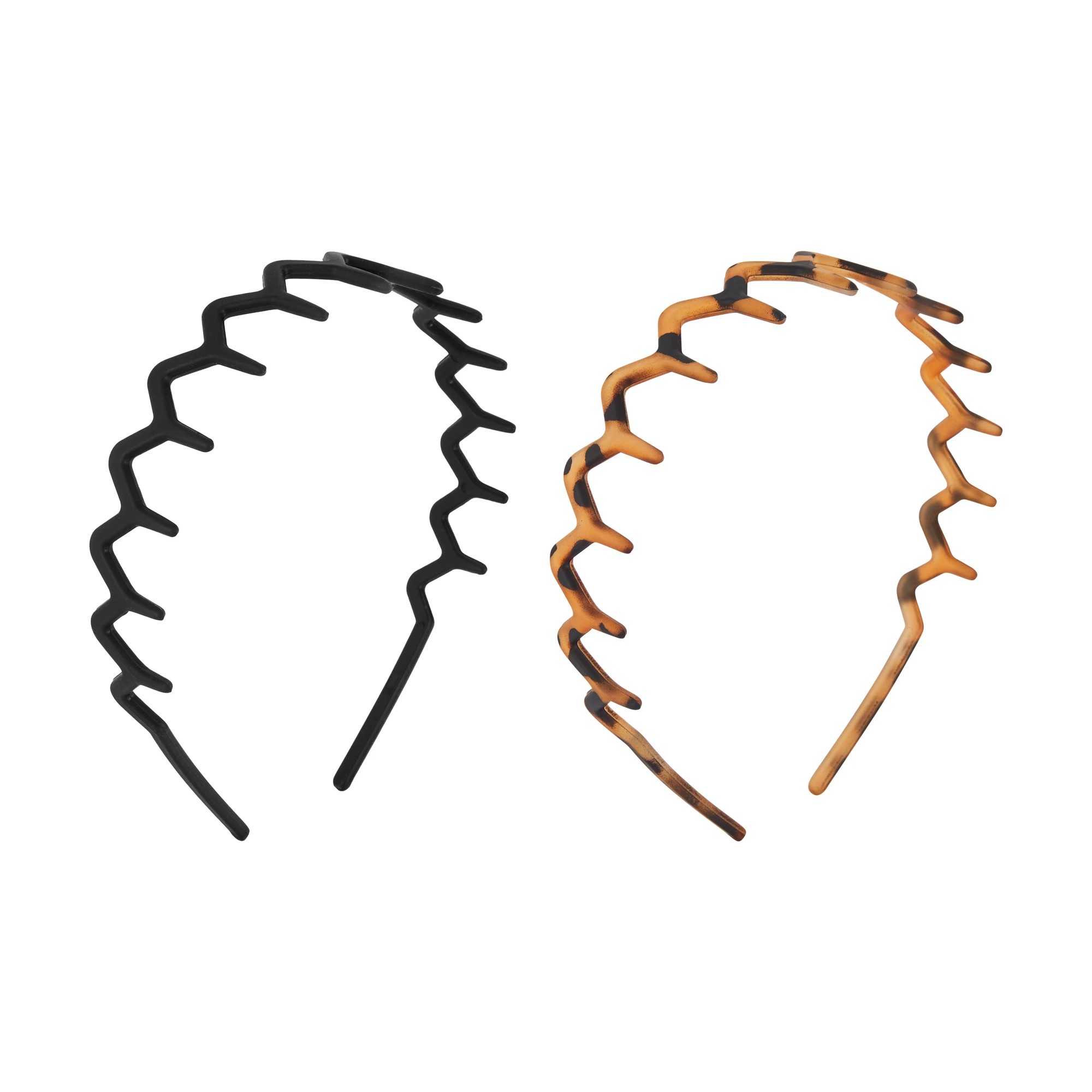 1 OXX Haircare 2 Pack Comb Headband - Black and Brown, 1 of 4