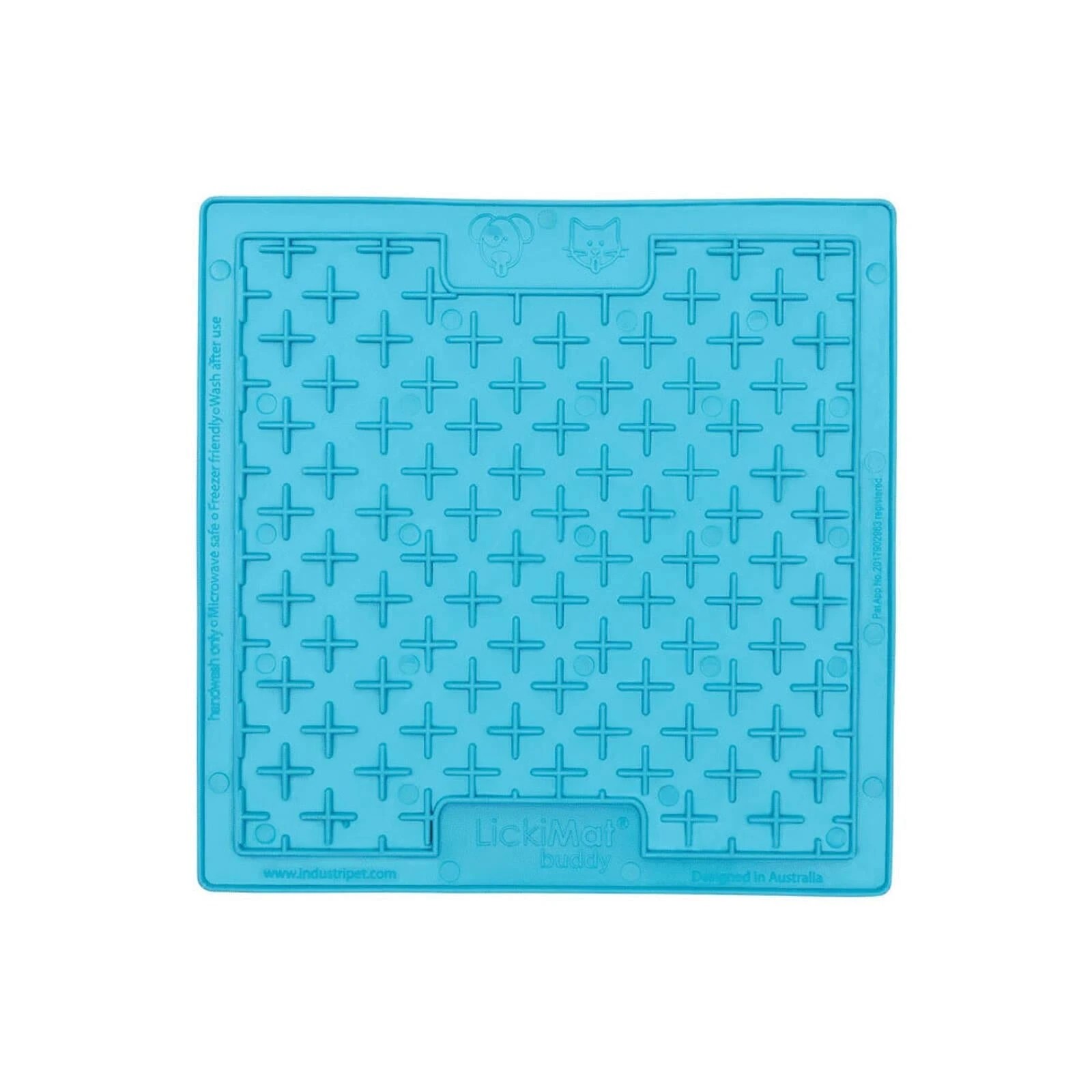 1 Lickimat 20cm Classic Buddy Cat Food Server Turquoise, 1 of 1