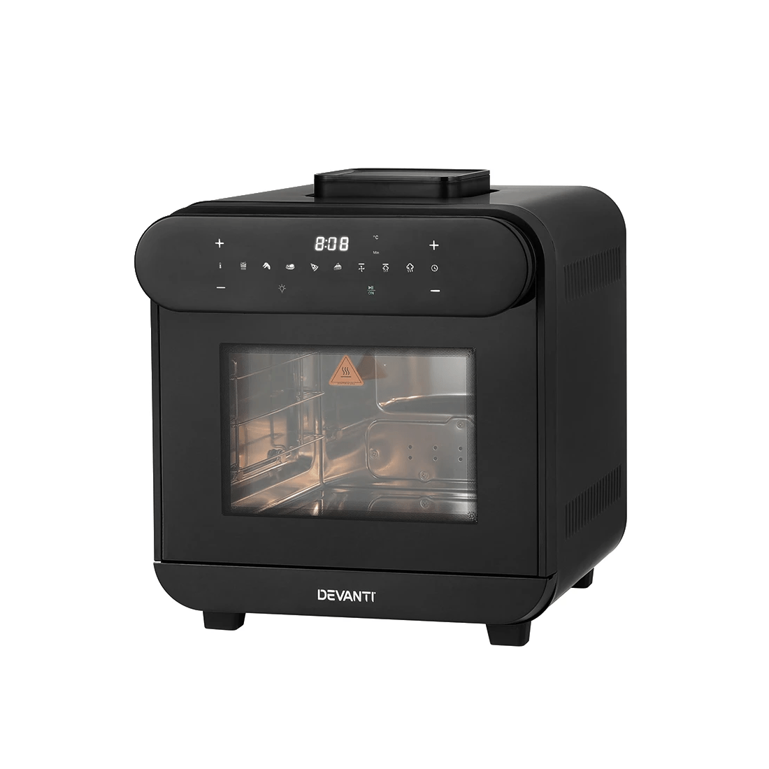 1 Devanti Steam Air Fryer Oven 15L W/ LCD Touch 1600W - Black, 1 of 6