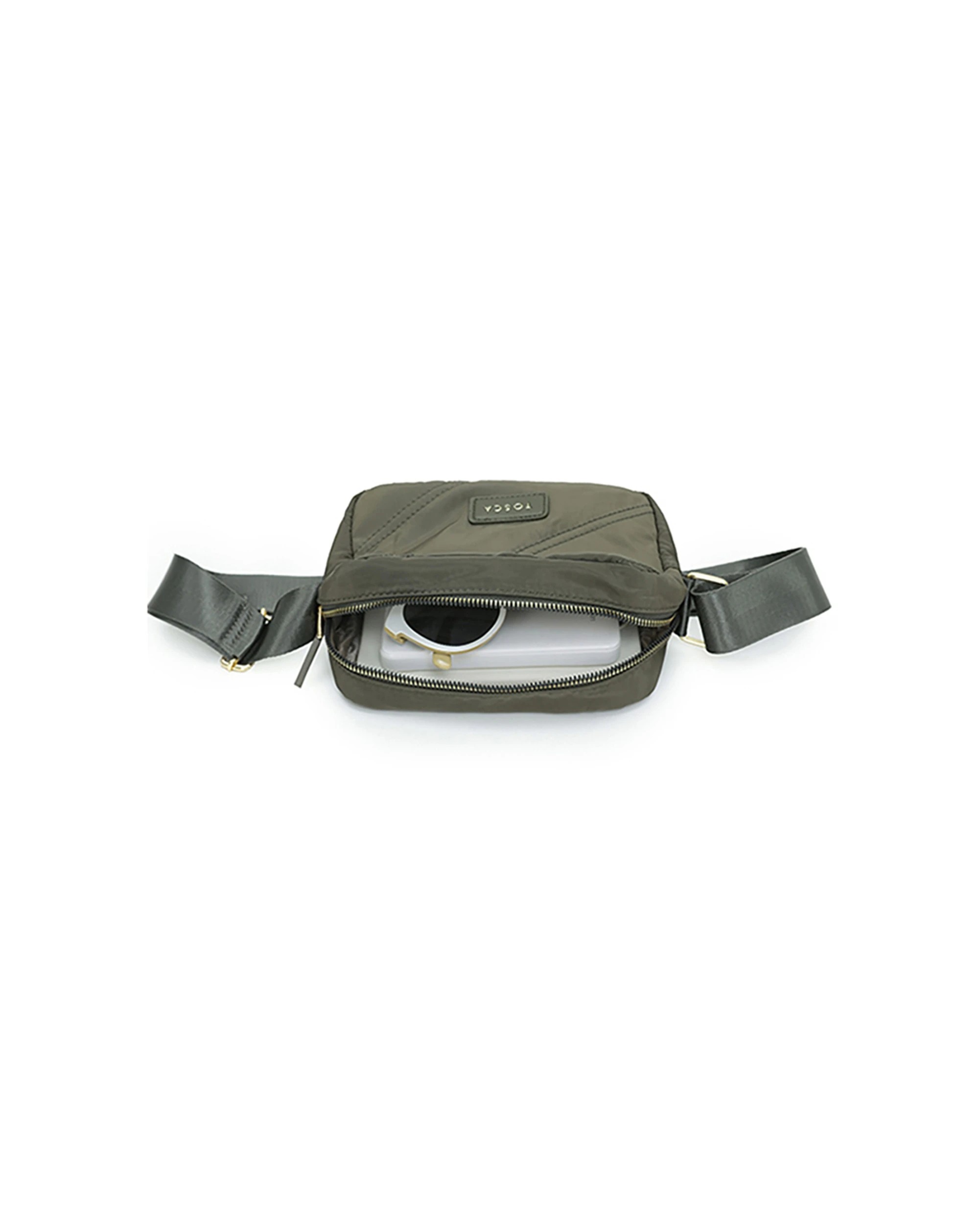 3 Tosca Vegan Compact Minimalist Shoulder Bag - Green, 3 of 3