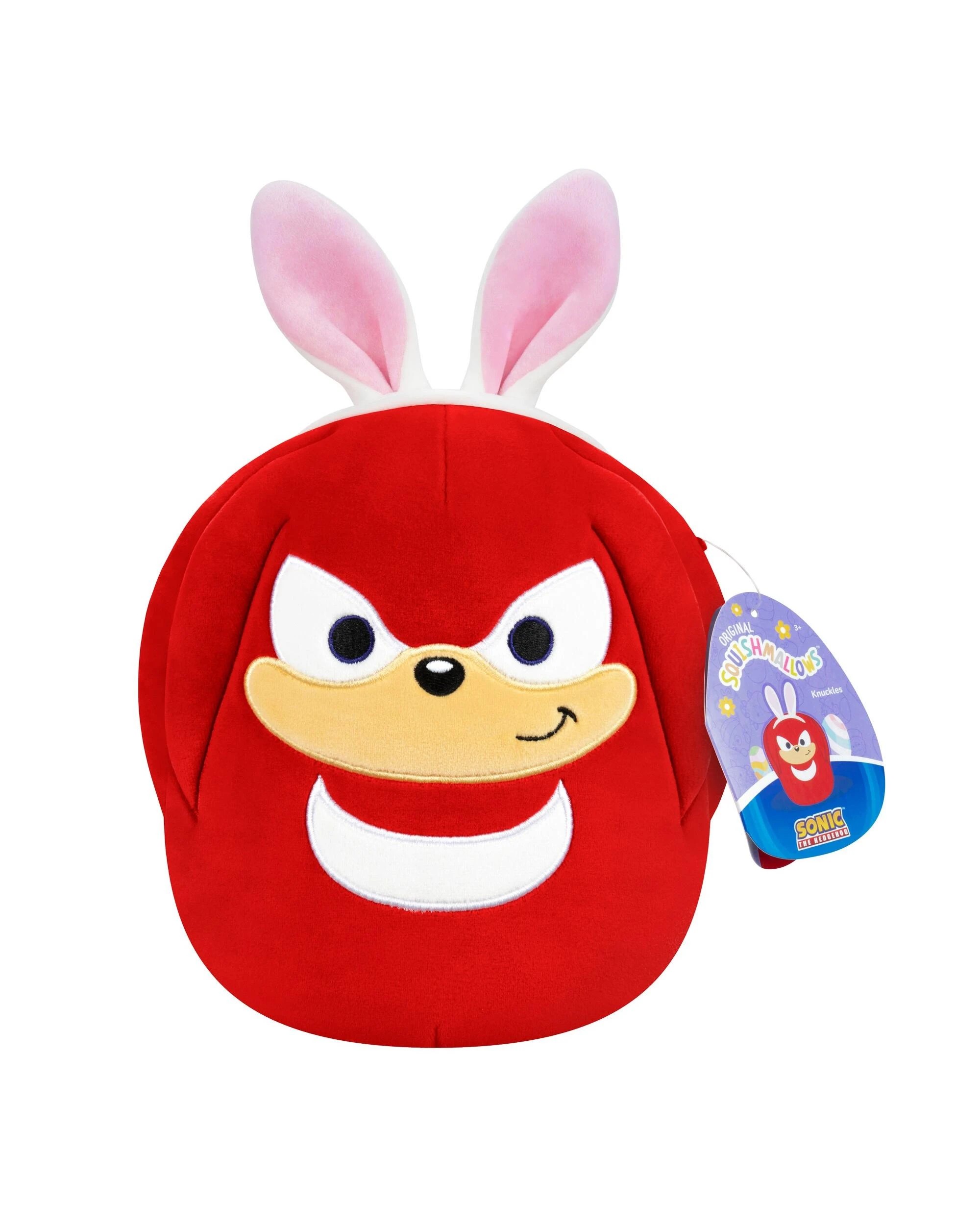 1 Squishmallows Easter Sonic the Hedgehog Knuckles Bunny Ears 8 inch Plush, 1 of 6