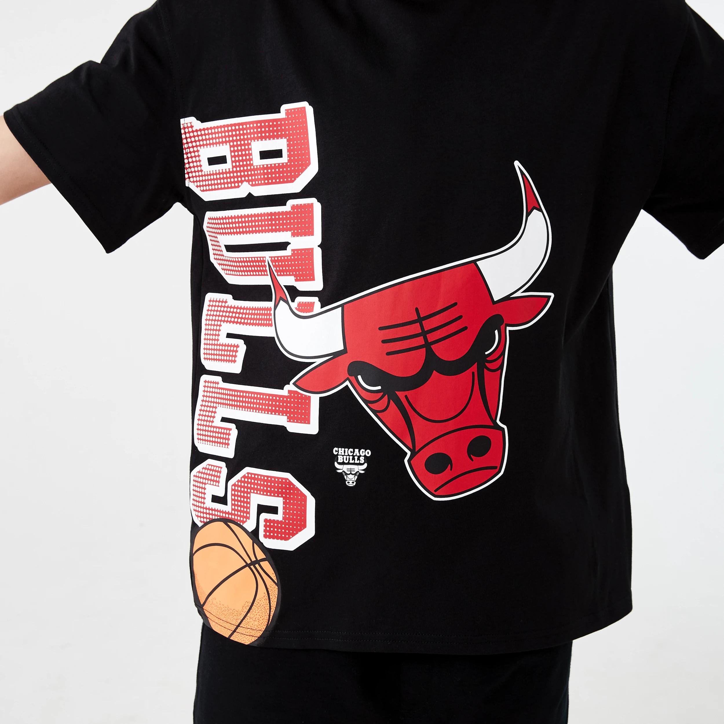 5 Official NBA Kids T-shirt BLACK BULLS TEE, 5 of 7