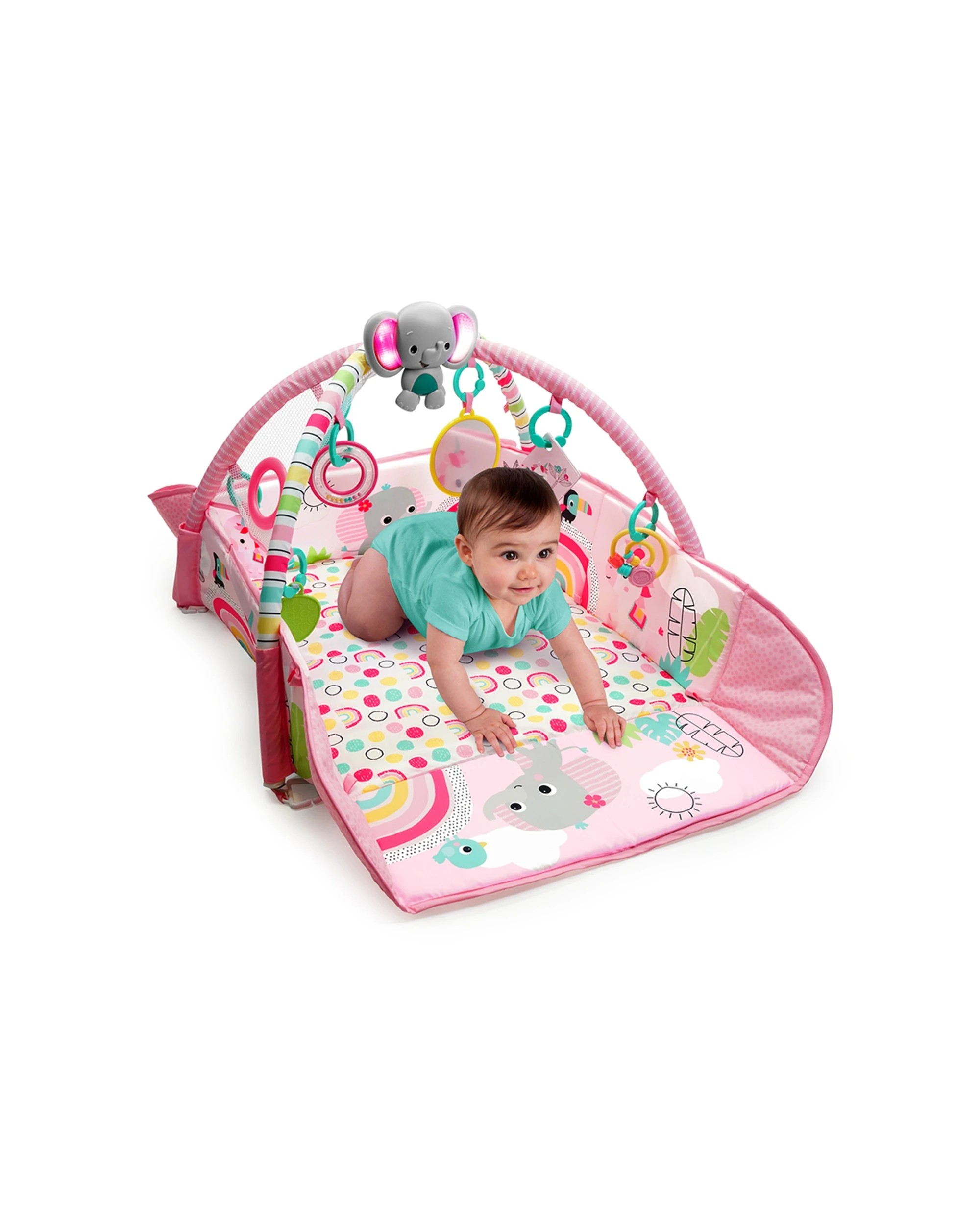 8 Bright Starts 5in1 Baby Your Way Play Mat Activity Gym Ball Pit Rainbow Tropics
 - Multi, 8 of 9