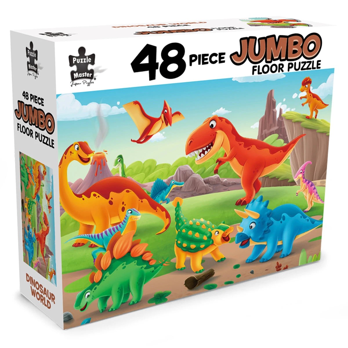 1 Puzzle Master 48 Piece Jumbo Puzzle Dinosaur World, 1 of 5
