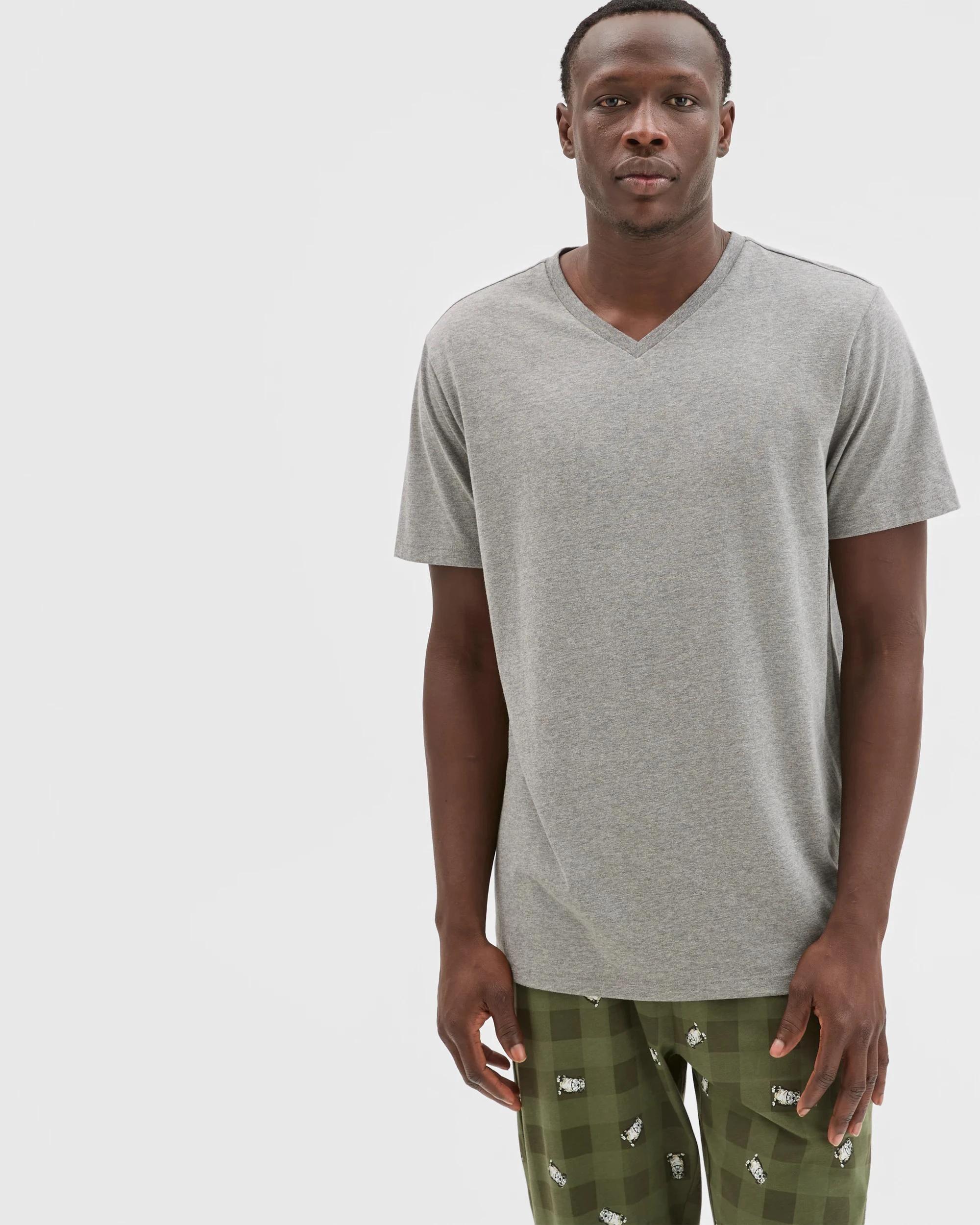 2 Maxx Australian Cotton Sleep T-Shirt GREY MARLE, 2 of 5