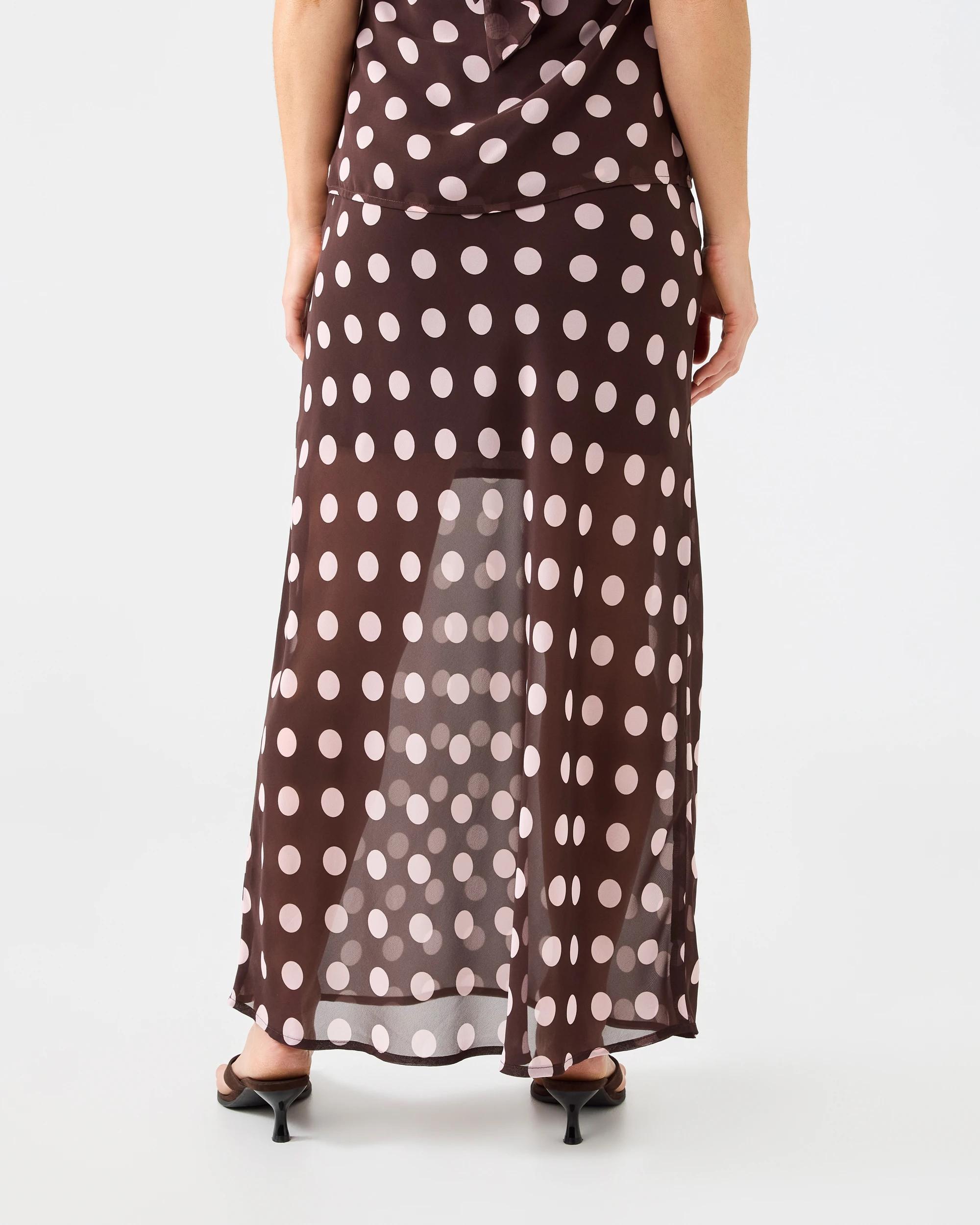 3 Chiffon Maxi Skirt Ballet Dot, 3 of 5