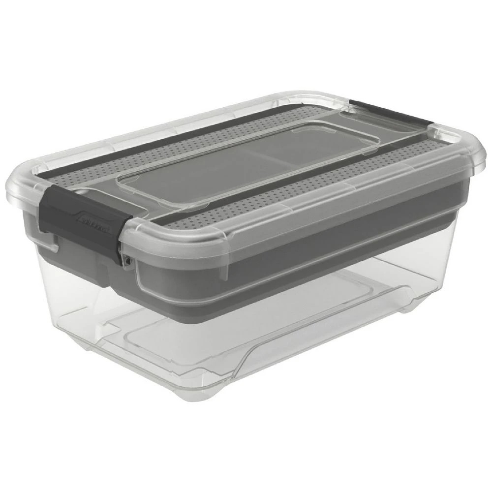 1 EZY Storage 13L Solutions+ Storage Container and Tray, 1 of 5