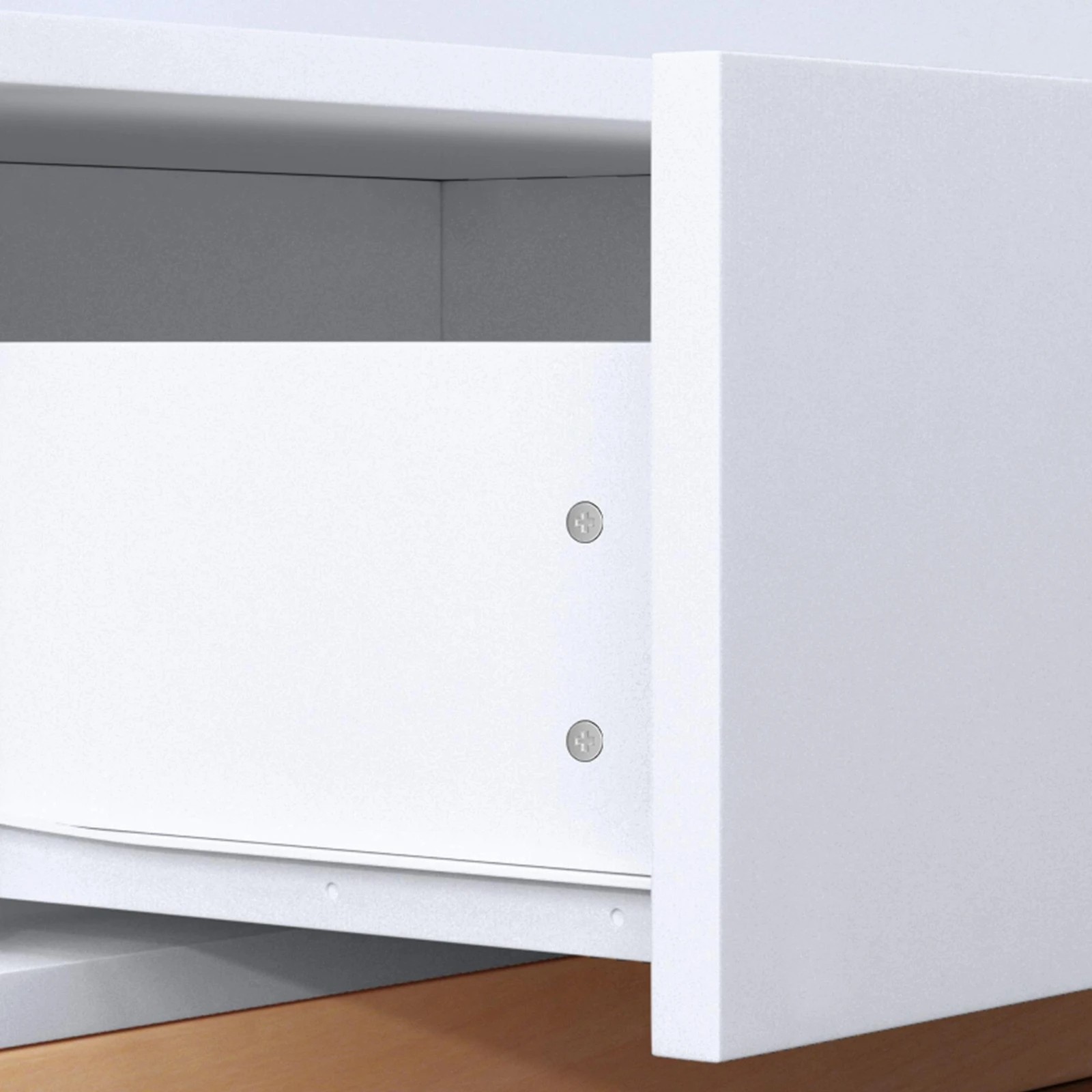 4 Alfordson 200-380cm Extendable Entertainment Unit TV Cabinet Stand Storage Shelf - Wood White, 4 of 8