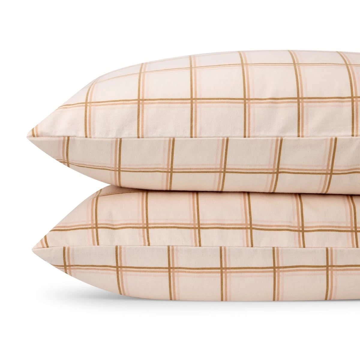 2 Flannelette Cotton Check Sheet Set - Double Bed, Pink, 2 of 7