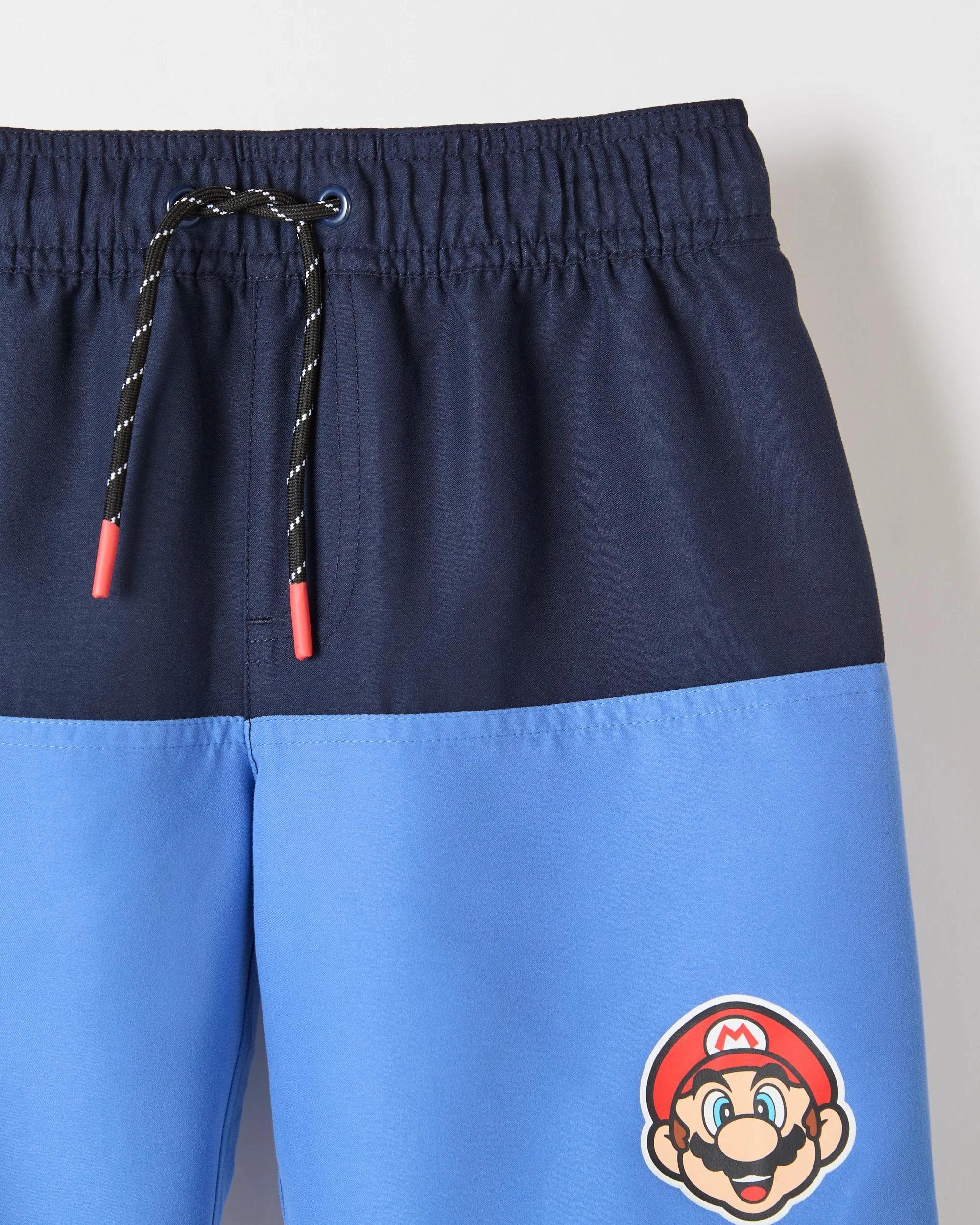 2 Super Mario Swim Boardshorts BLUE, 2 of 2