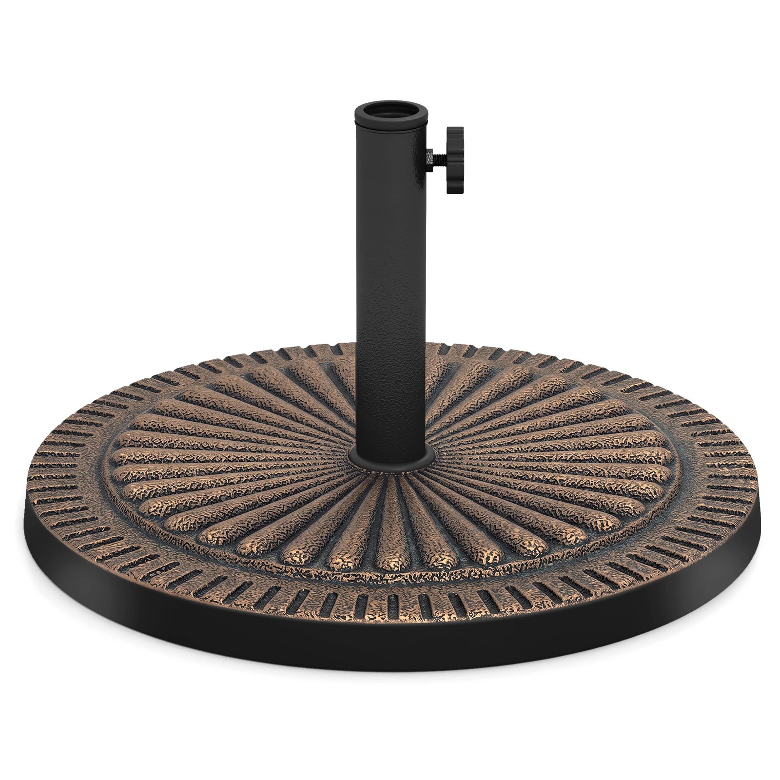 1 Costway 14 KG Heavy Umbrella Base Stand Round Resin Parasol Holder for 38-48mm Pole, 1 of 1